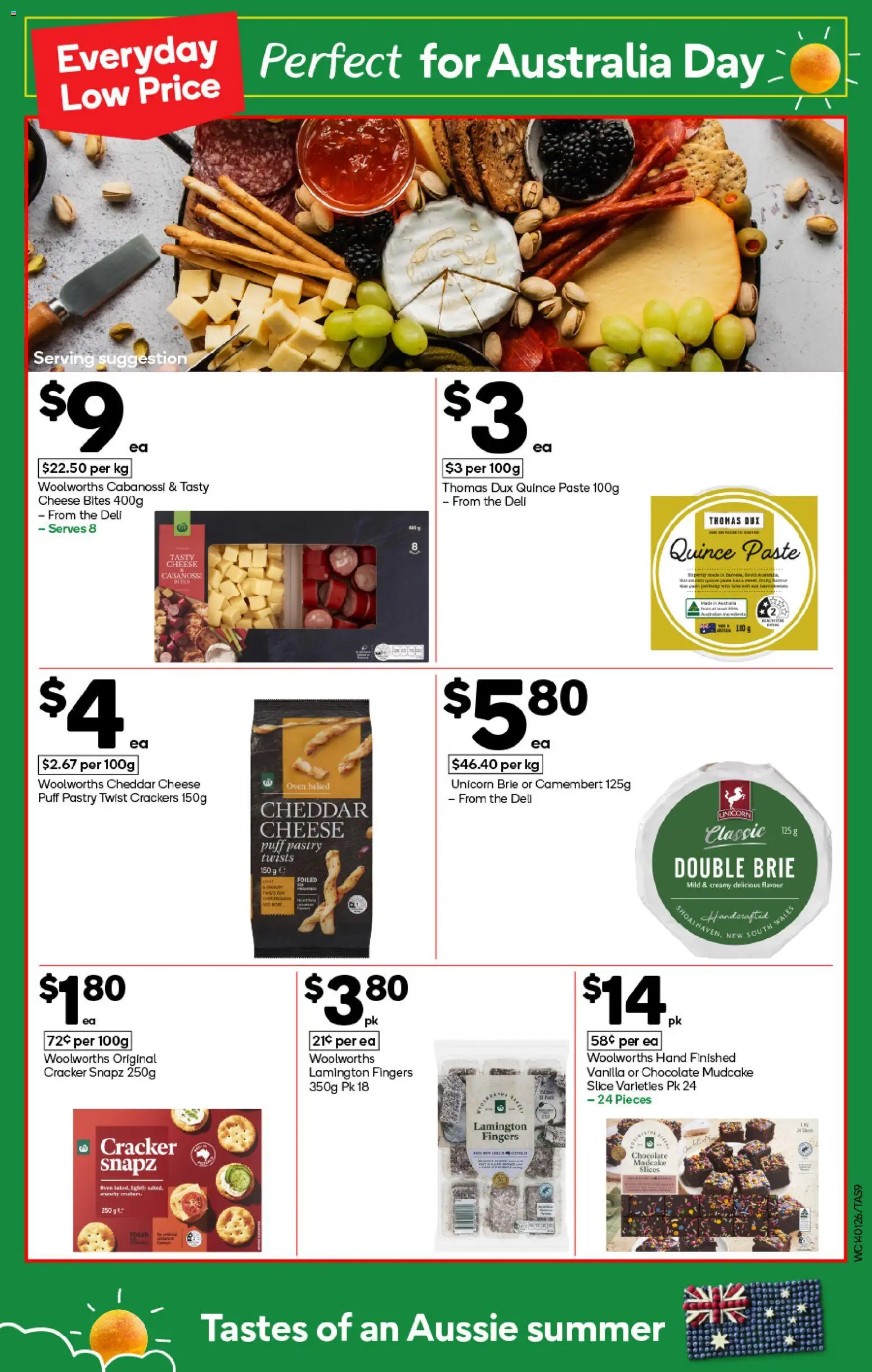 Woolworths catalogue - valid from 14.01.2026 | Page: 9 | Products: Cheese, Chocolate, Pastry, Oven