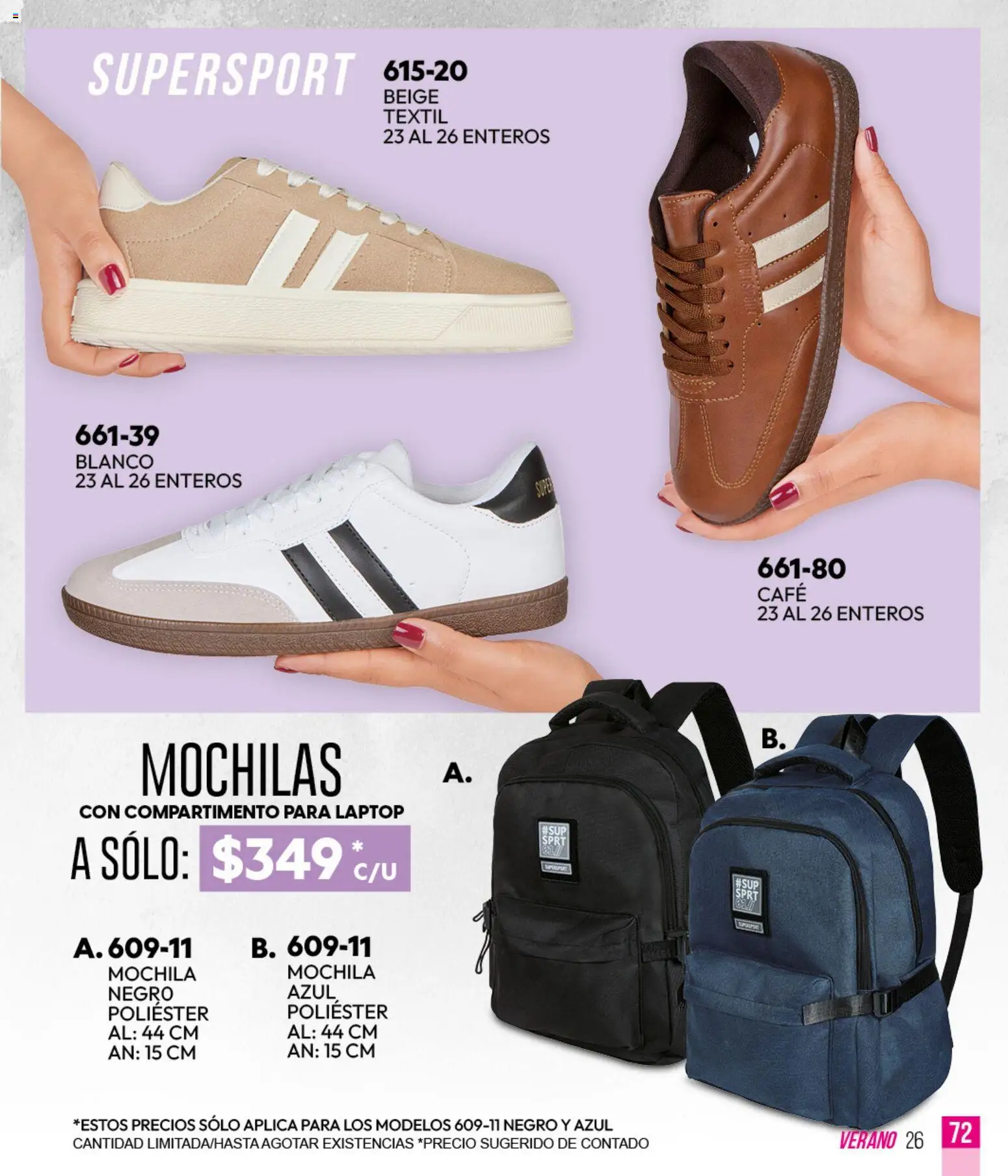 Nuevas ofertas de Cklass válidas en toda la República Mexicana desde el 05.03.2026. ¡Encuentra las mejores ofertas en Cklass catálogo Verano Sportbrands Dama! | Página: 73 | Productos: Mochila, Café