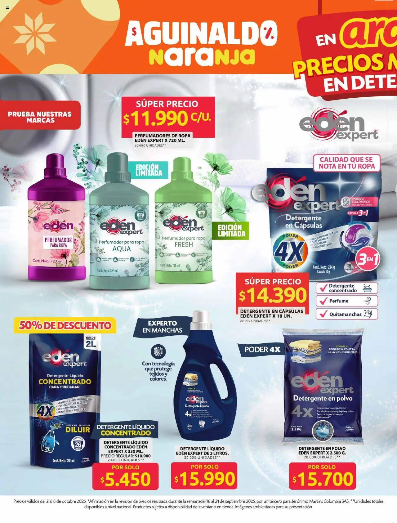 Ara revista - valida desde el 02.10.2025 | Página: 9 | Productos: Lavadora, Fragancia, Quitamanchas, Detergente