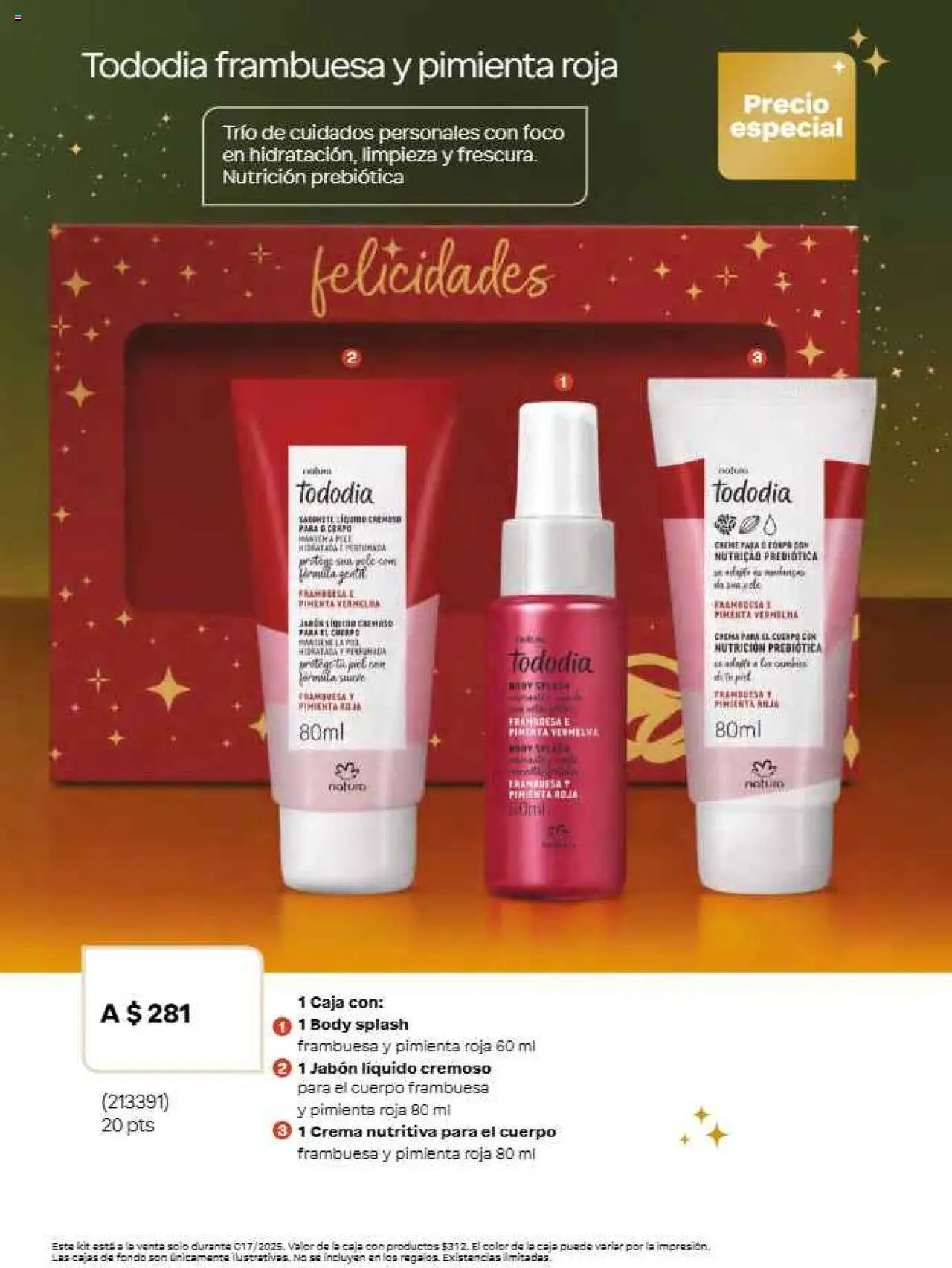 Nuevas ofertas de Natura válidas en toda la República Mexicana desde el 22.11.2025. ¡Encuentra las mejores ofertas en Natura campaña 17 2025! | Página: 44 | Productos: Jabón líquido, Pimienta, Caja, Jabón