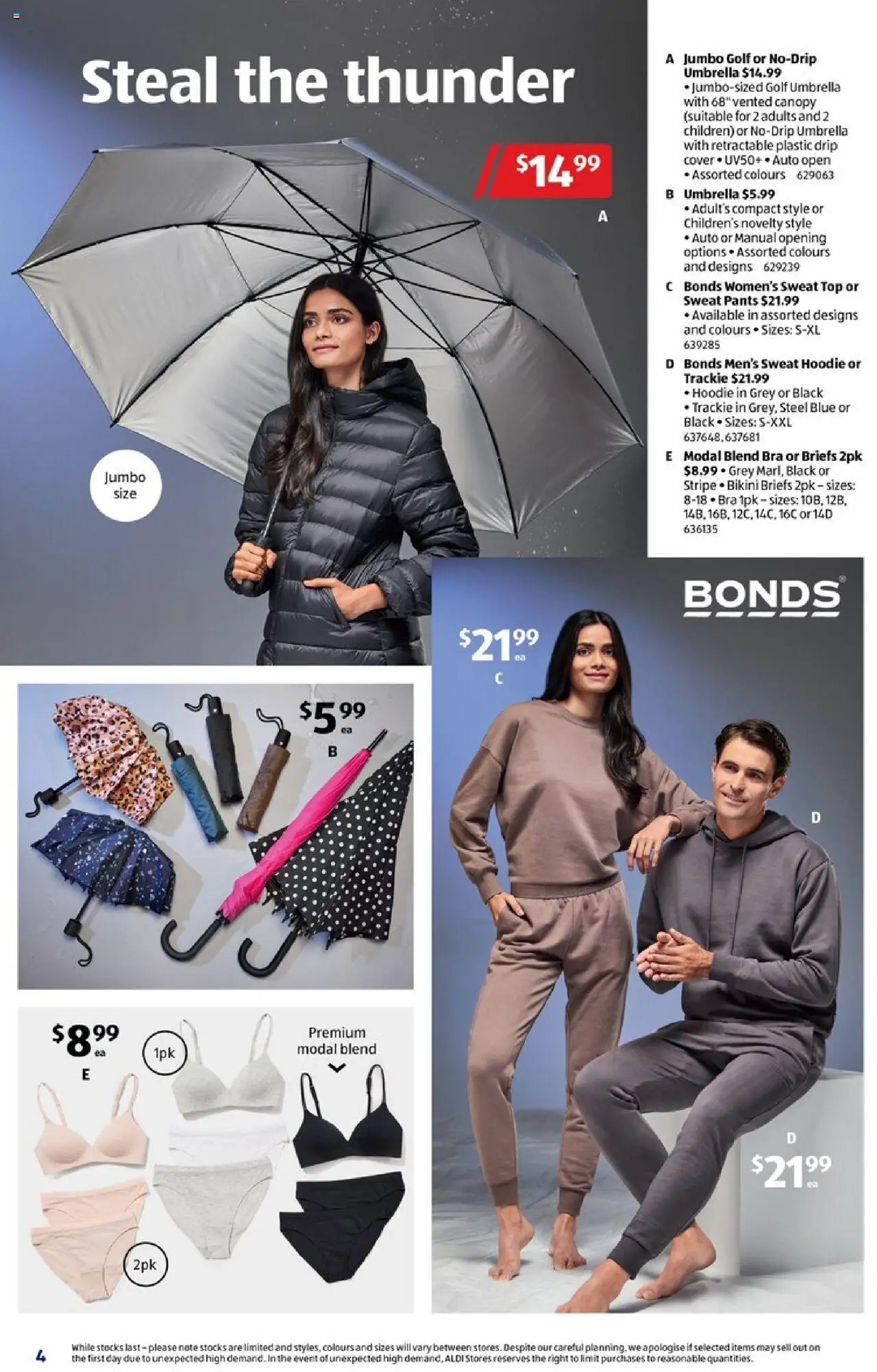 Aldi catalogue - valid from 25.06.2025 | Page: 4 | Products: Novelty, Hoodie, Bra, Briefs