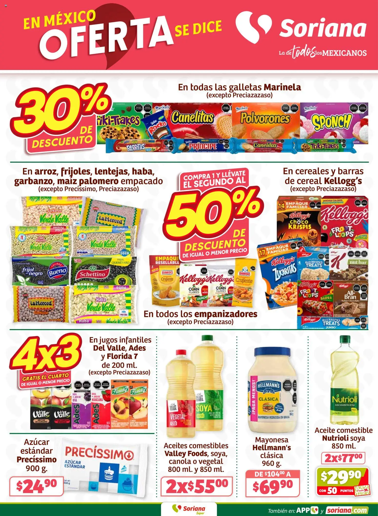 Nuevas ofertas de Soriana válidas en toda la República Mexicana desde el 05.03.2026. ¡Encuentra las mejores ofertas en Soriana Fin de Semana Súper: Saltillo y Torreón! | Página: 2 | Productos: Manzana, Aceite, Galletas, Barra