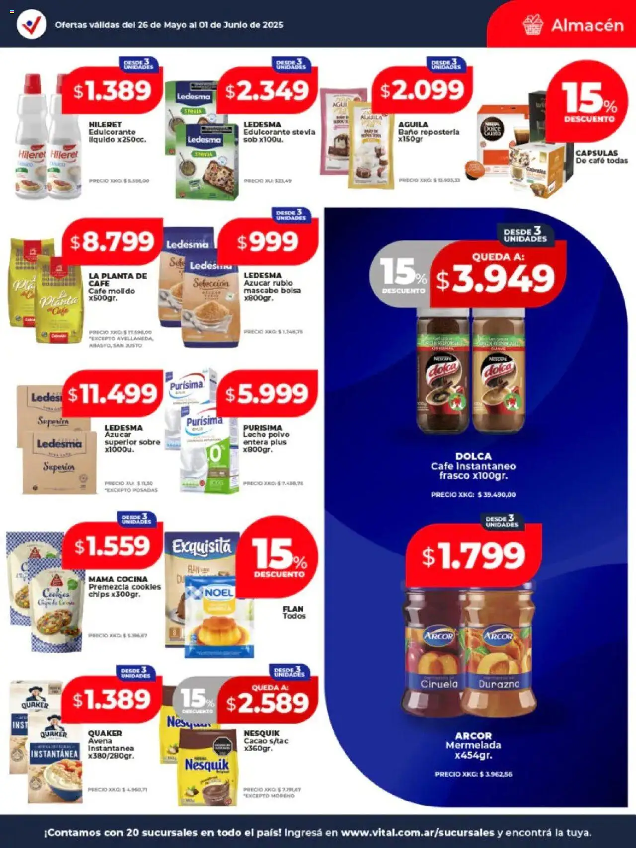 Vital ofertas │ válido desde el 26.05.2025 | Página: 23 | Productos: Polvo, Avena, Café, Mermelada