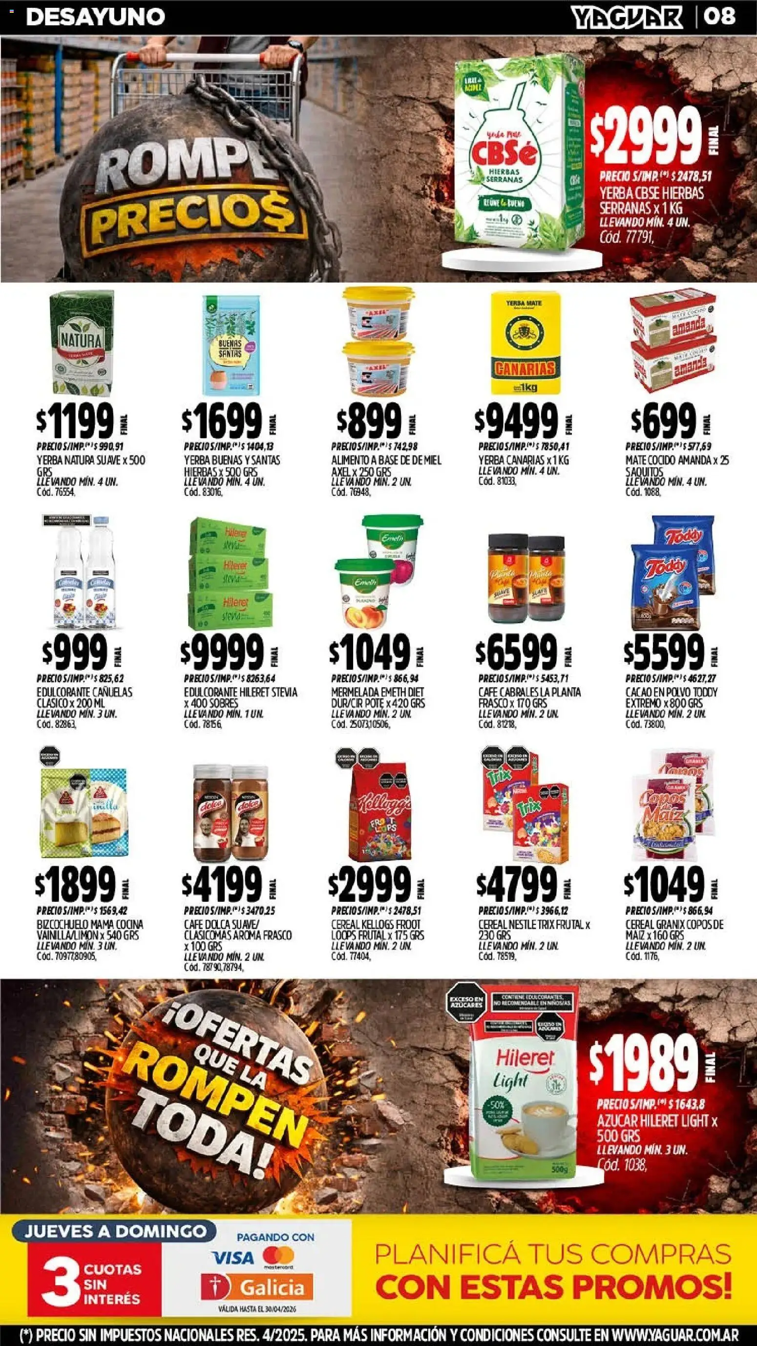 Yaguar - Oferta Semanal General Roca │ válido desde el 13.04.2026 | Página: 9 | Productos: Mate, Frasco, Café, Planta