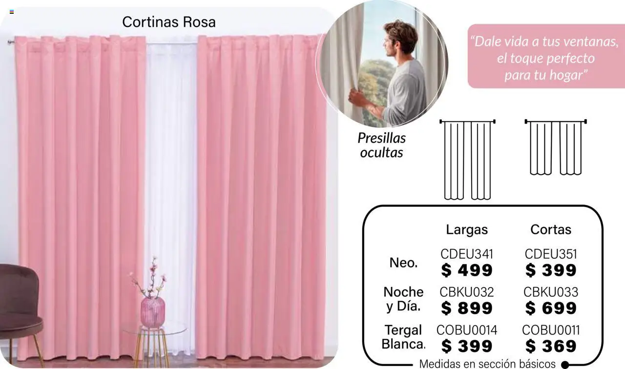 Nuevas ofertas de Colchas Concord válidas en toda la República Mexicana desde el 01.08.2025. ¡Encuentra las mejores ofertas en Colchas Concord - Catálogo! | Página: 34 | Productos: Cortinas
