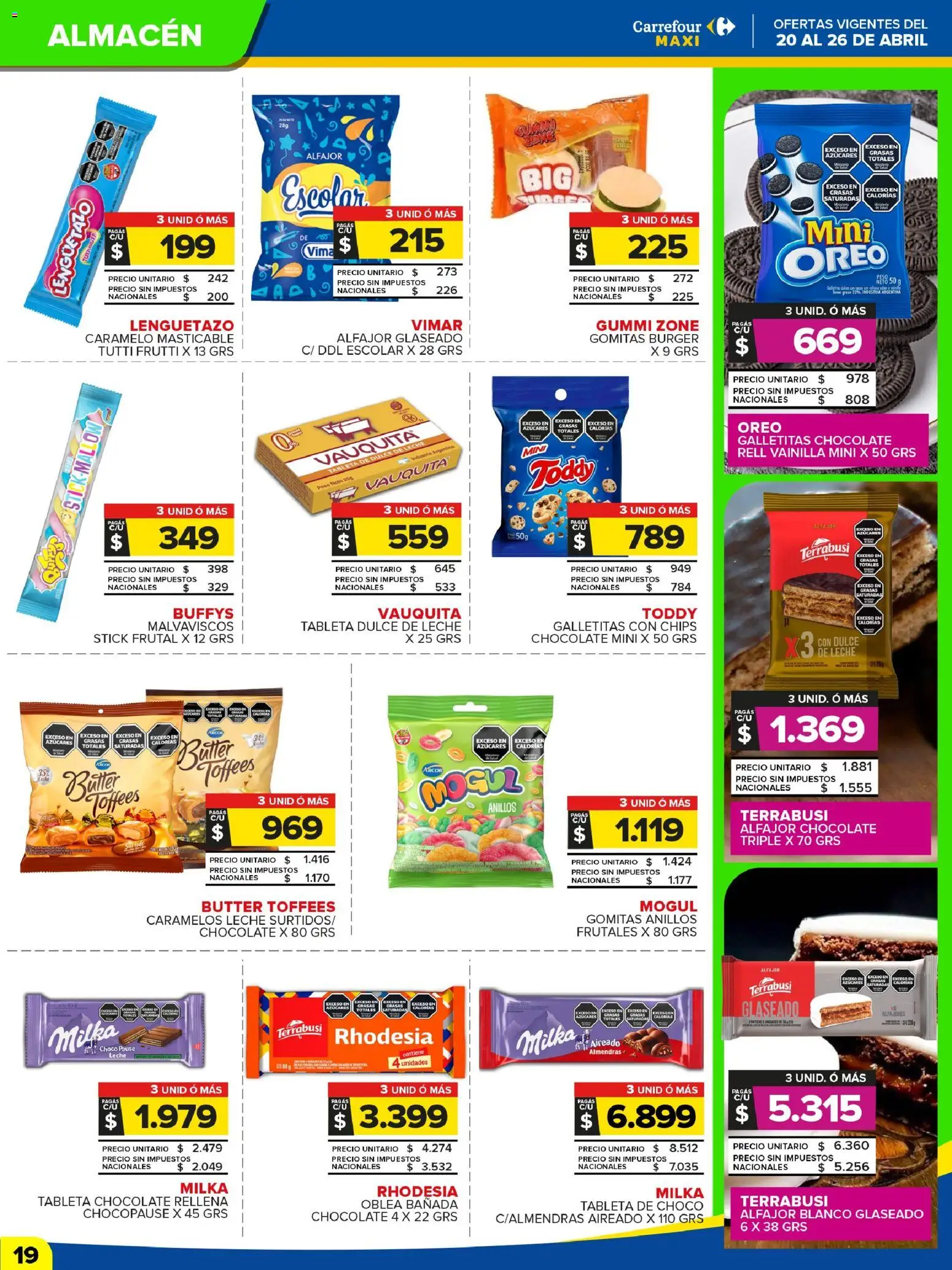 Carrefour Maxi catálogo │ válido desde el 20.04.2026 | Página: 19 | Productos: Galletitas, Leche, Chocolate, Té