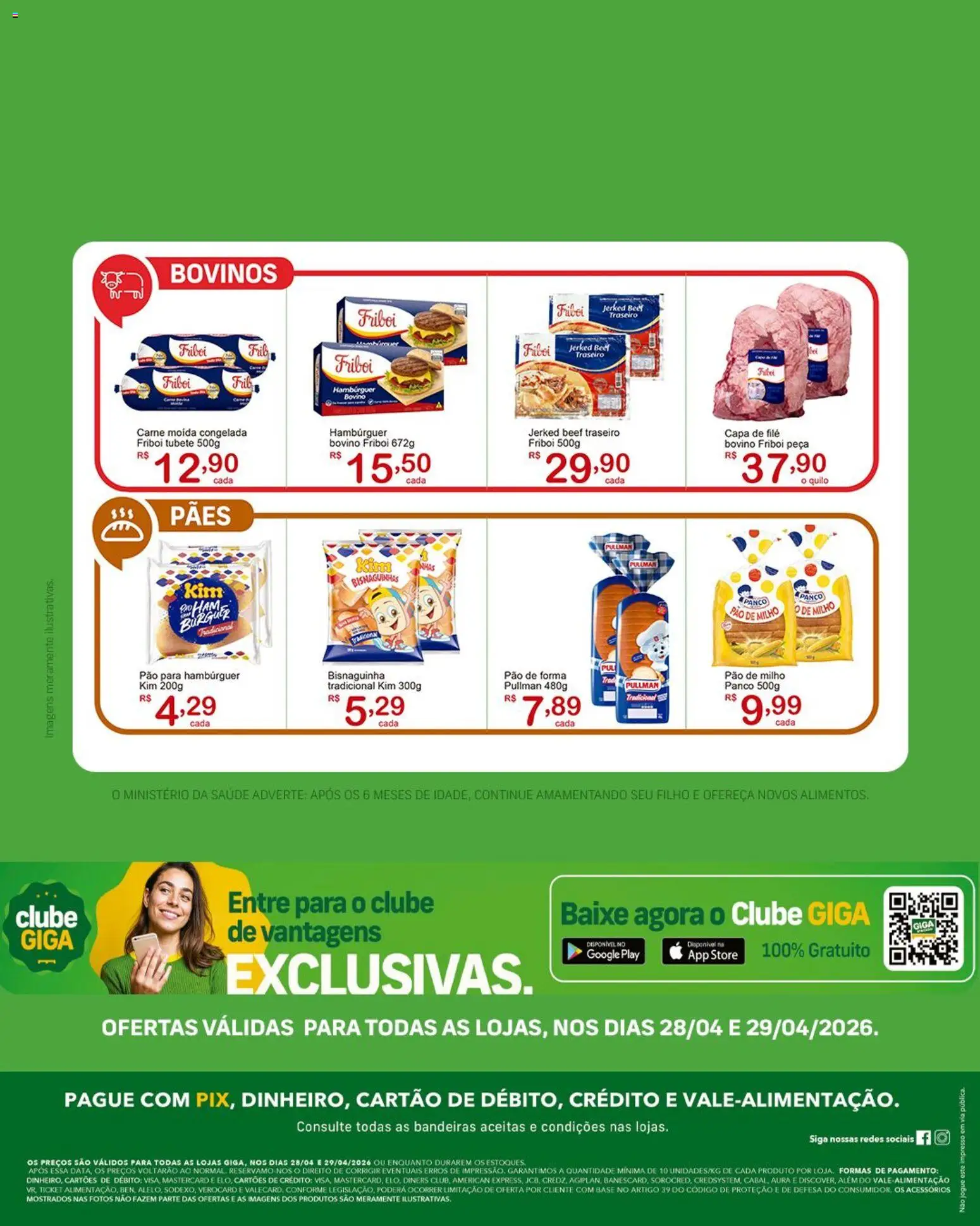 GIGA Atacado Folheto - válido de 28.04.2026 | Página: 3 | Produtos: Pão, Base, Hambúrguer, Carne moída
