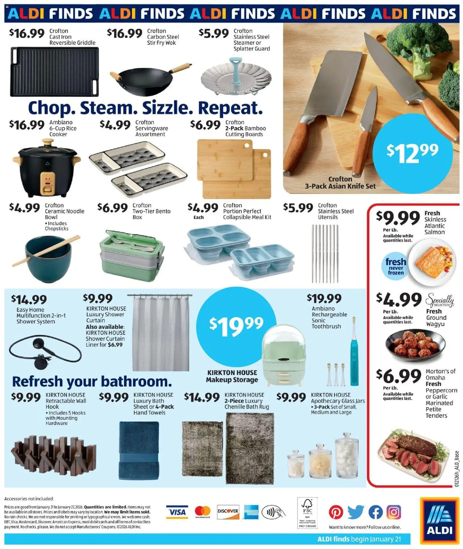Aldi In Store Ad - valid from 21.01.2026 | Page: 2 | Products: Hook, Toothbrush, Garlic, Steamer