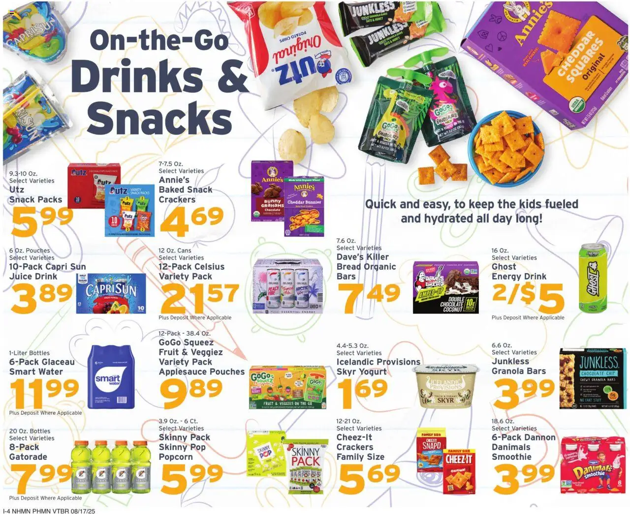 Hannaford Weekly Ad - valid from 17.08.2025 | Page: 12 | Products: Bread, Chips, Water, Chocolate Chip