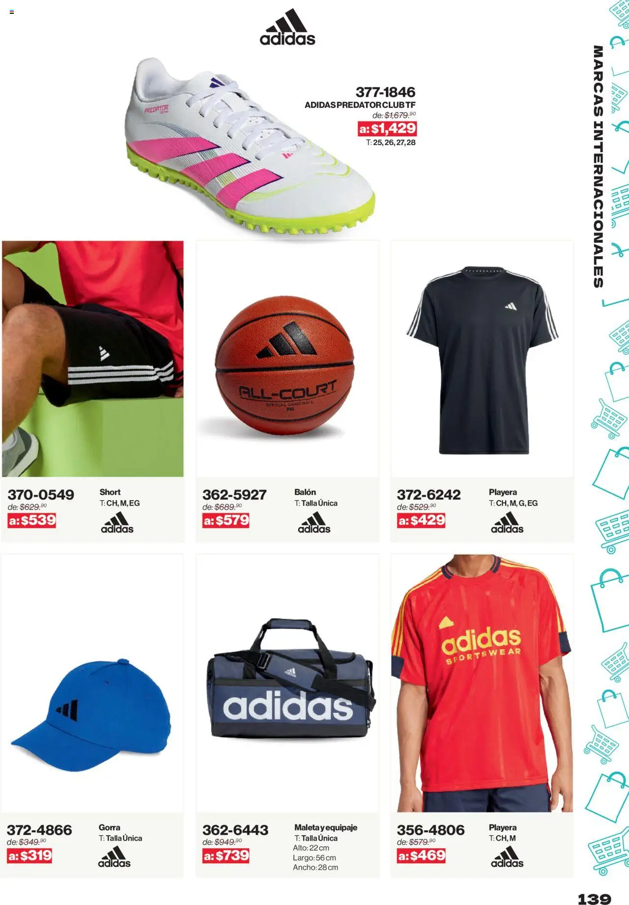 Nuevas ofertas de Andrea válidas en toda la República Mexicana desde el 10.08.2025. ¡Encuentra las mejores ofertas en Andrea - Catálogo Outlet! | Página: 139 | Productos: Gorra, Maleta, Playera, Short