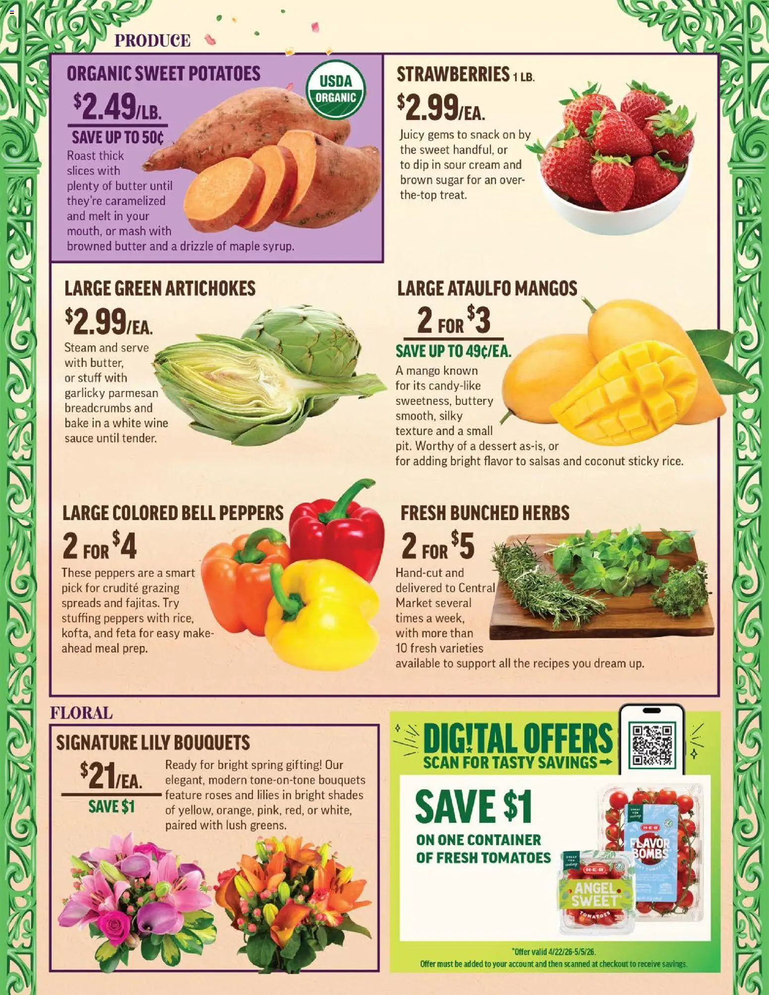 Central Market Weekly Ad - valid from 22.04.2026 | Page: 4 | Products: Butter, Wine, Sauce, Sugar