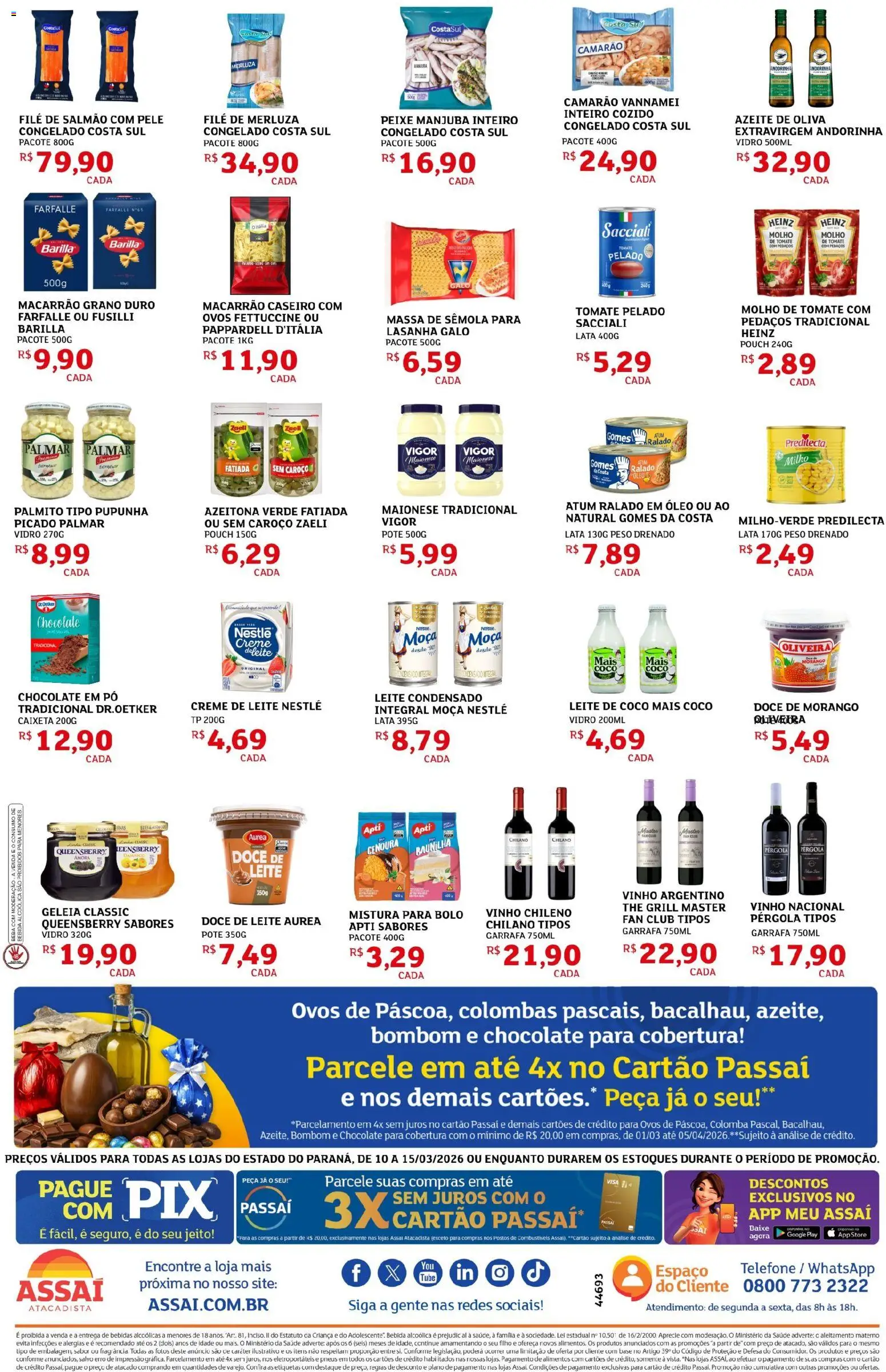 Assaí Atacadista Folheto - válido de 10.03.2026 | Página: 2 | Produtos: Grill, Leite, Maionese, Atum