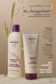 Preview of Damage Care Shampoo, With biotin, ceramide, protein and 17 amino acids to revitalize dry strands, helping to restore strength and resilience. Enriching rice water helps transform dry hair into a silky mane. 500 ml 381-803 from shop Avon valid from 26.03.2026 | Page: 23 | Products: Rice, Shampoo