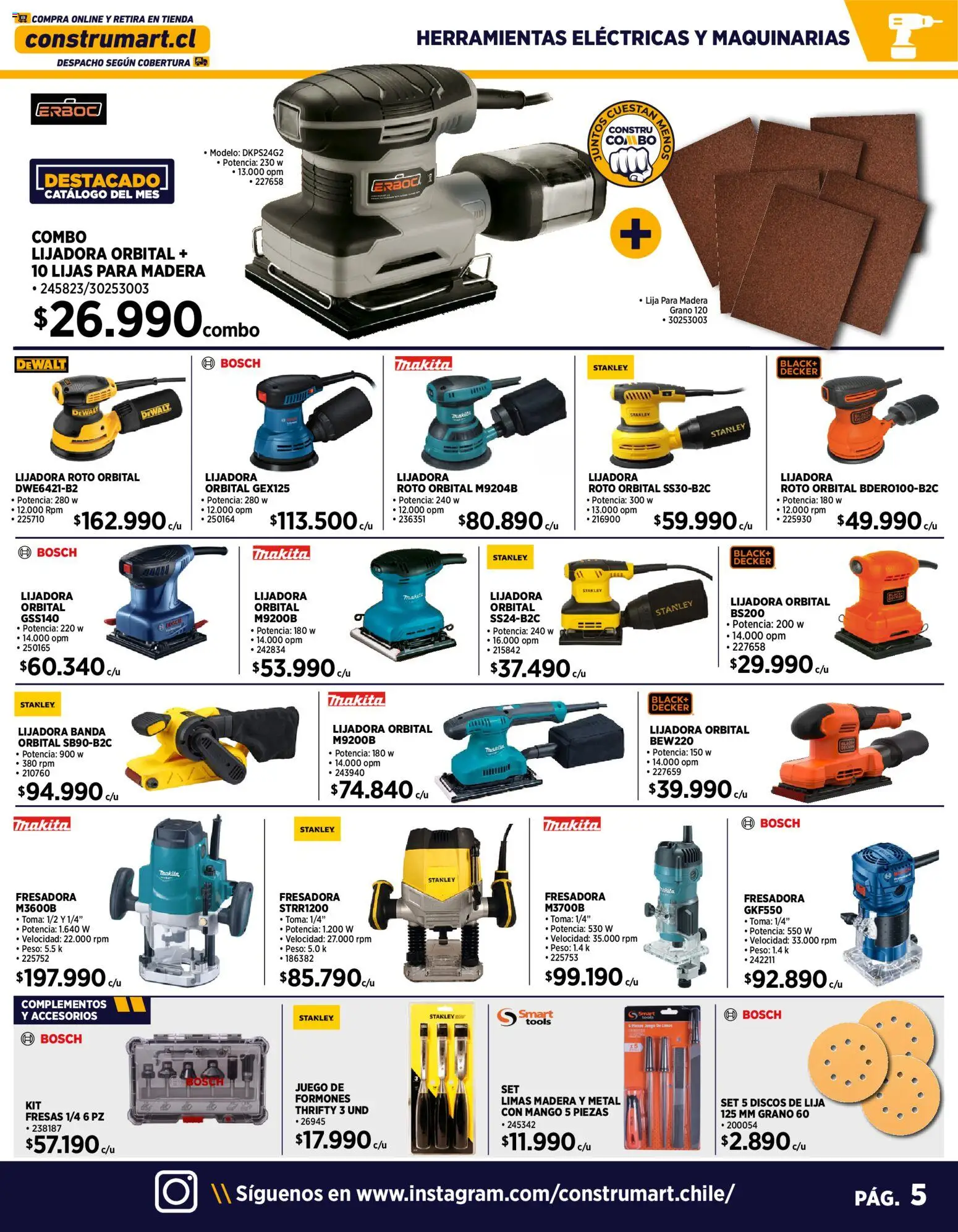 Construmart Ofertas │ válido desde el 01.12.2025 | Página: 5 | Productos: Mango, Peso, Lijadora, Fresas