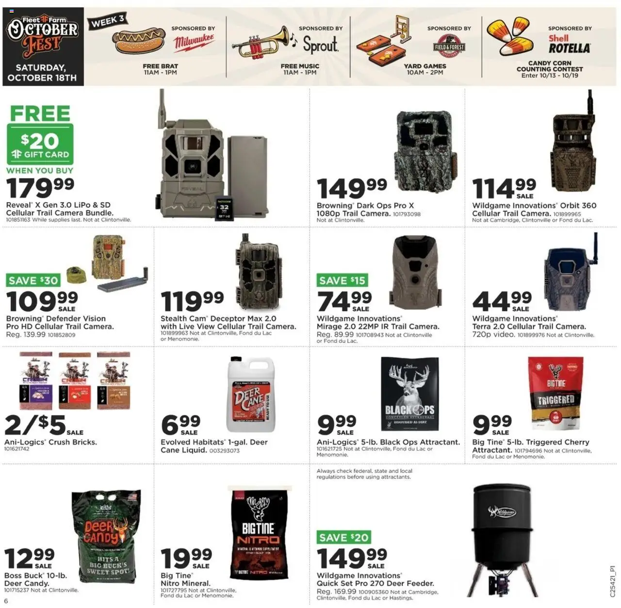 Mills Fleet Farm Weekly Ad - valid from 16.10.2025 | Page: 7 | Products: Vitamin, Corn, Camera, Trail Camera