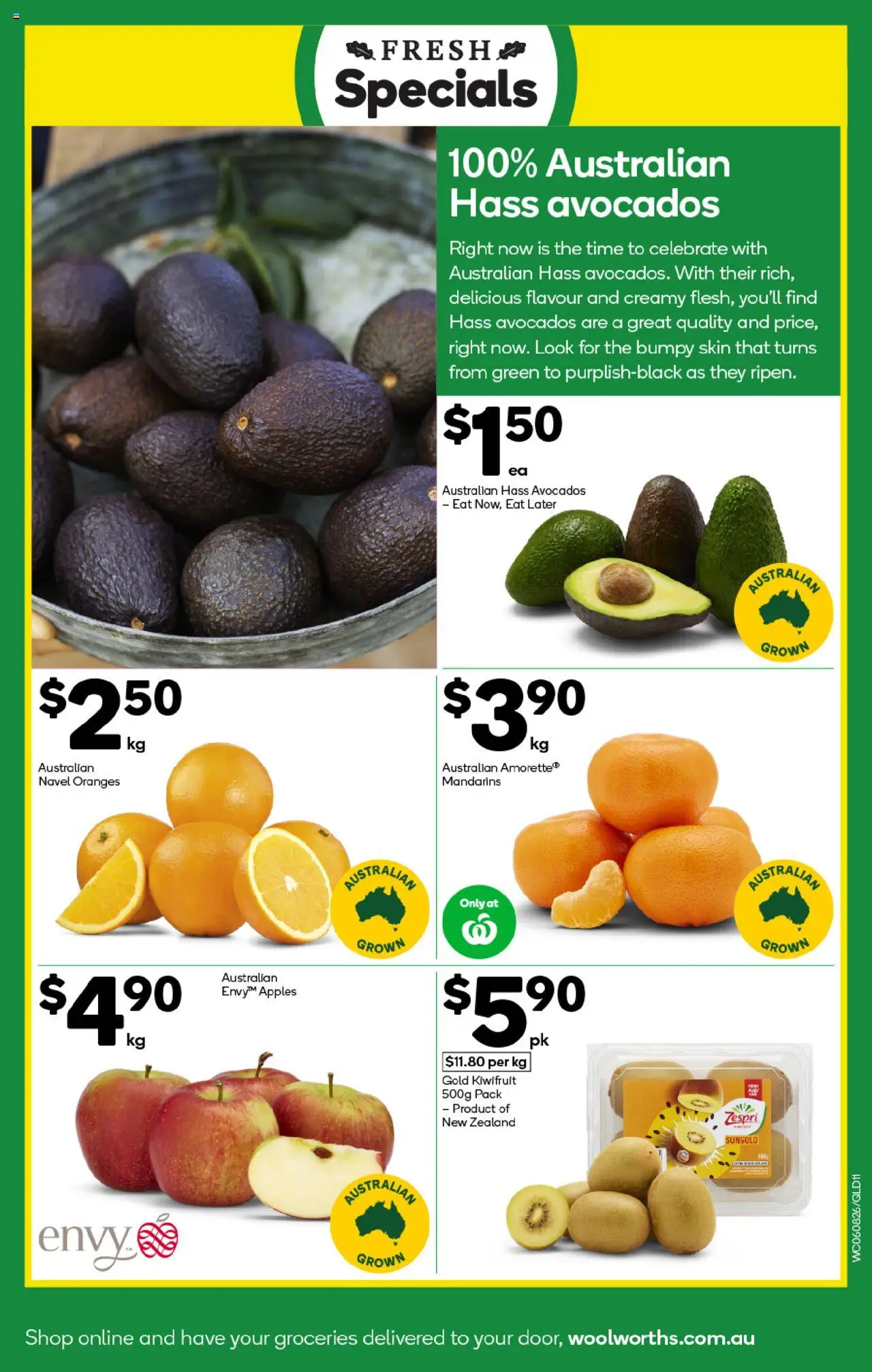 Woolworths catalogue - valid from 06.08.2025 | Page: 11 | Products: Apples, Oranges, Kiwifruit, Mandarins