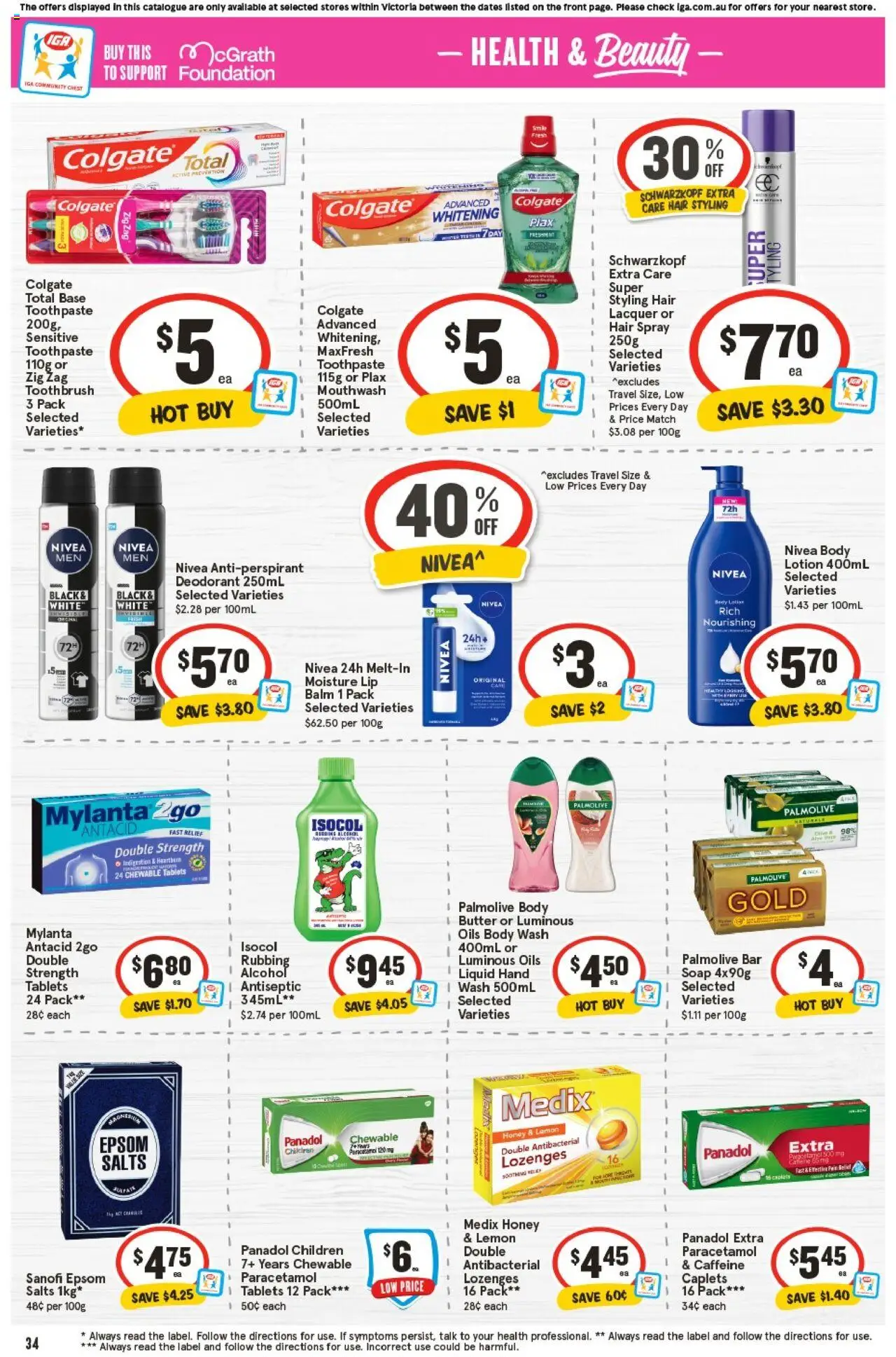 IGA catalogue - valid from 17.09.2025 | Page: 33 | Products: Hair spray, Soap, Toothpaste, Tablets