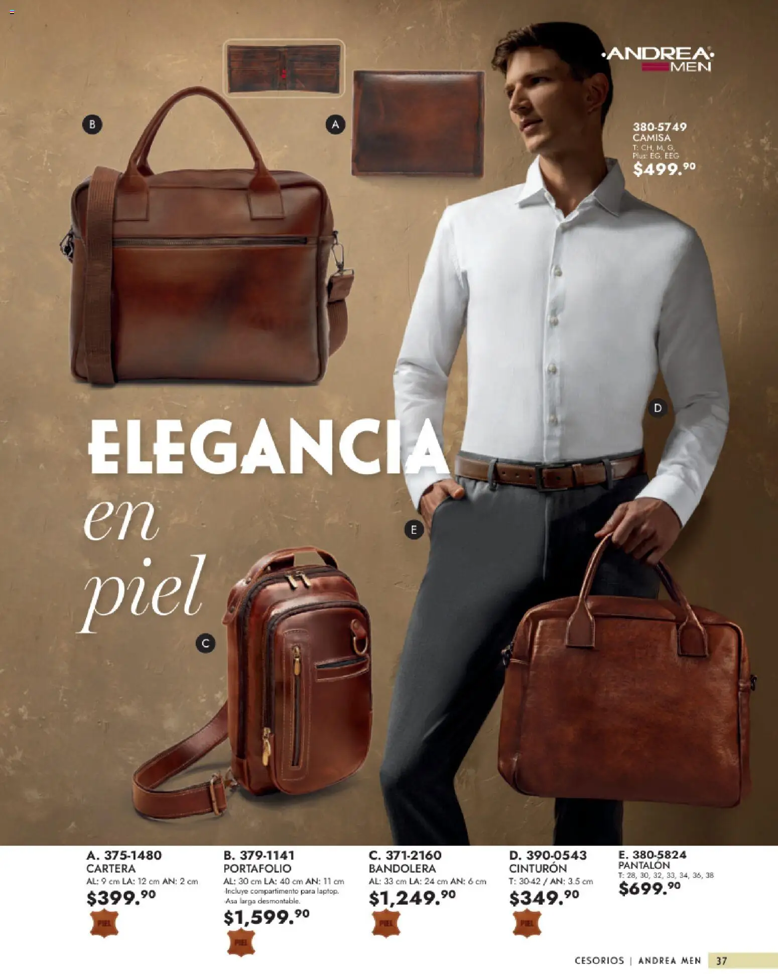 Nuevas ofertas de Andrea válidas en toda la República Mexicana desde el 25.01.2026. ¡Encuentra las mejores ofertas en Andrea catálogo Primavera! | Página: 40 | Productos: Cinturón, Camisa