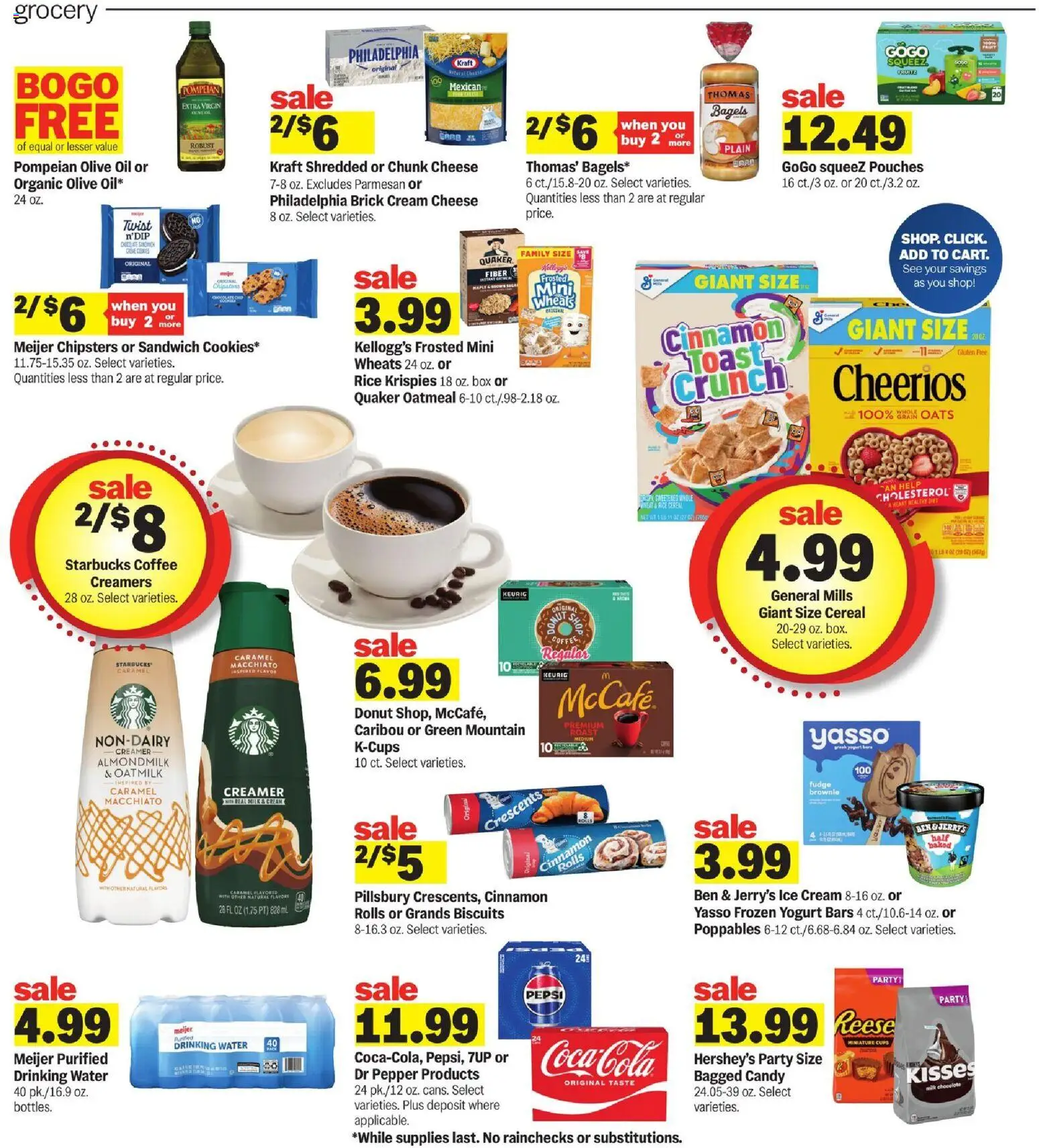 Meijer Weekly Ad - valid from 25.02.2026 | Page: 3 | Products: Milk, Cheese, Oil, Coffee