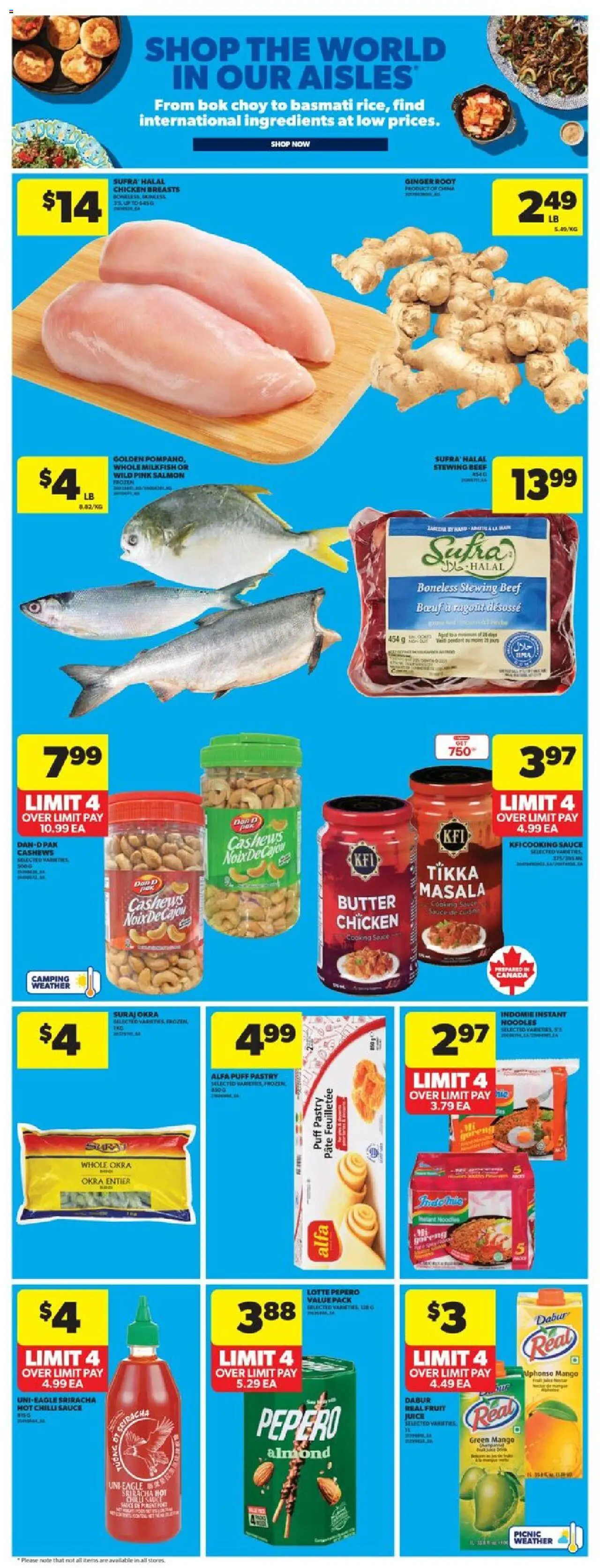 Real Canadian Superstore flyer valid from 14.08.2025 | Page: 22 | Products: Noodles, Beef, Juice, Chicken