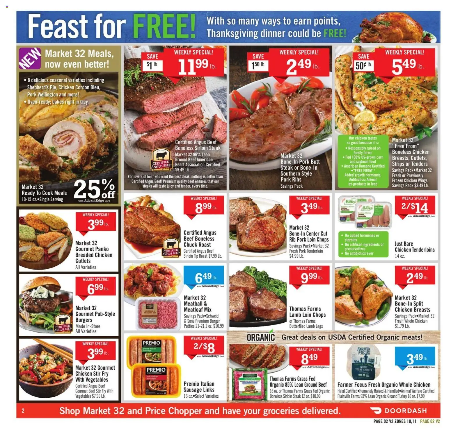 Price Chopper Weekly Ad - valid from 26.10.2025 | Page: 2 | Products: Corn, Pork, Vegetables, Sausage