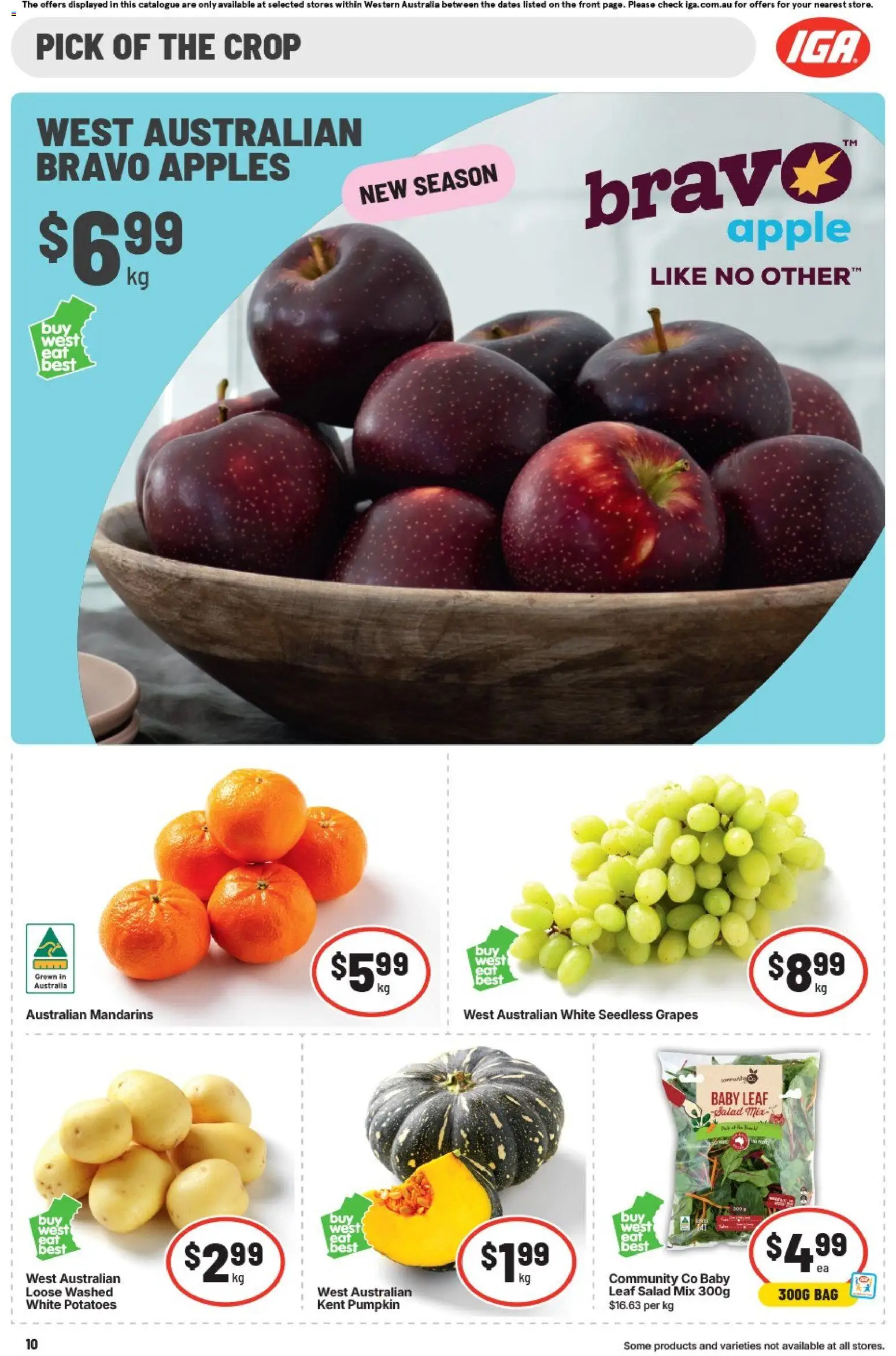 IGA catalogue - valid from 29.04.2026 | Page: 10 | Products: Mandarins, Potatoes, Pumpkin, Bag