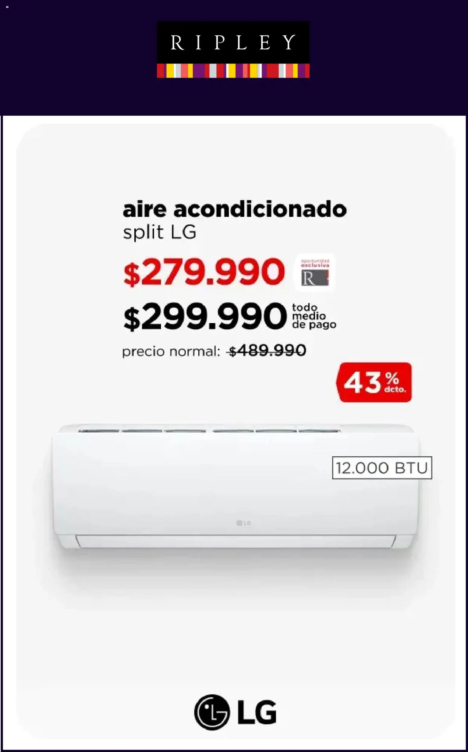 Ripley ofertas  │ válido desde el 06.11.2025 | Página: 9 | Productos: Aire acondicionado