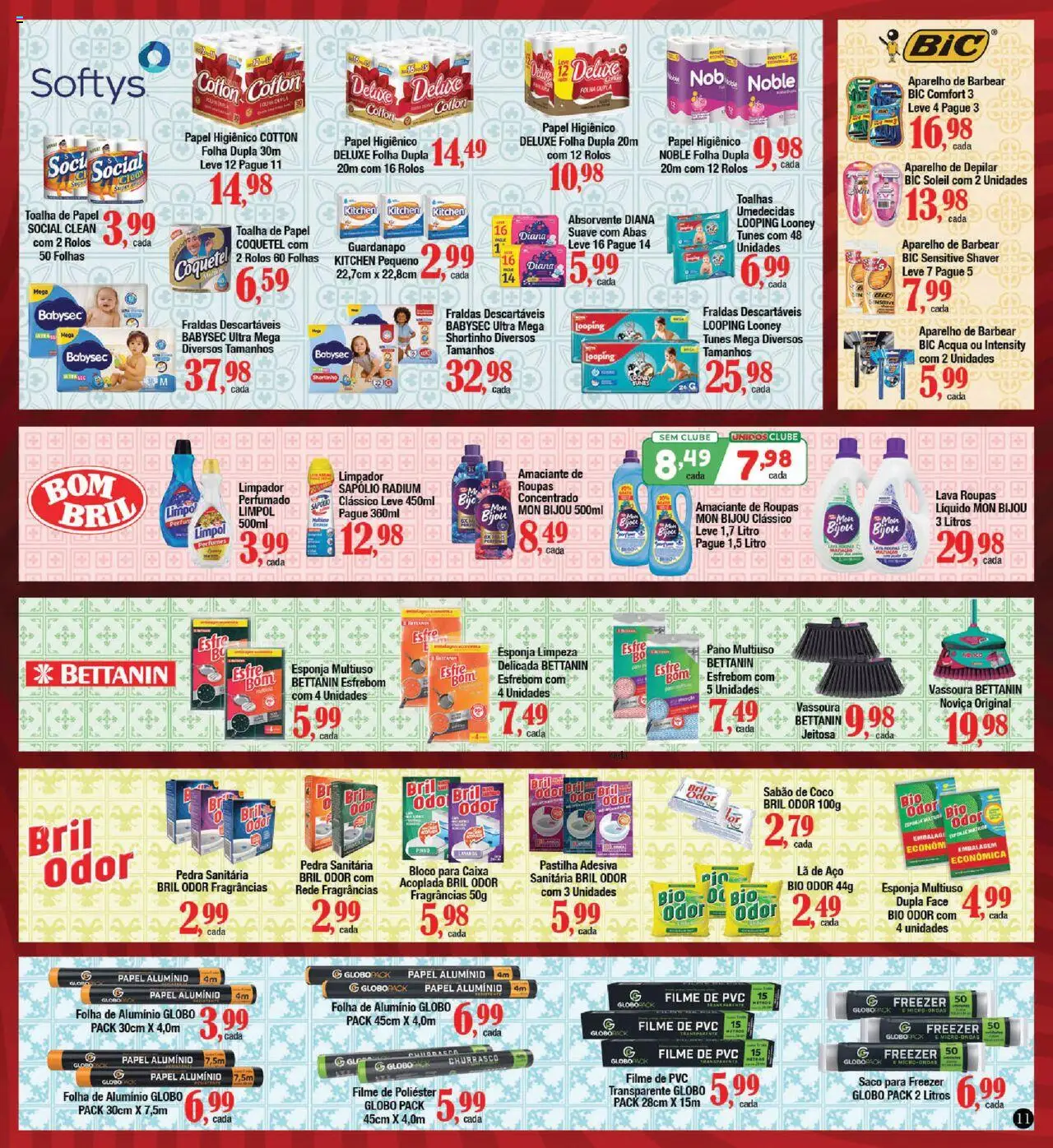 Supermercados Unidos Folheto - válido de 15.09.2025 | Página: 11 | Produtos: Sabão, Amaciante de roupas, Fraldas, Vassoura
