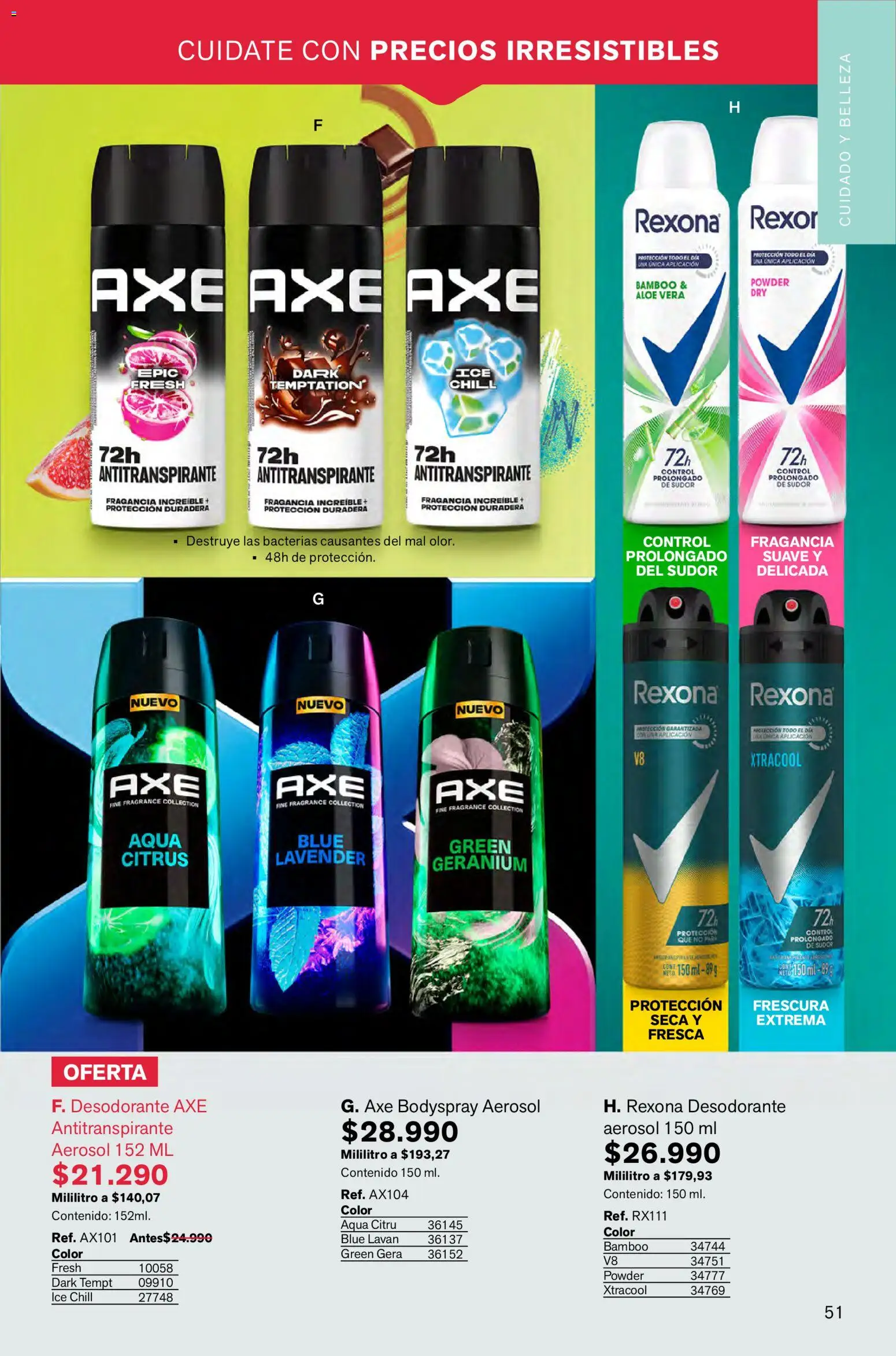 Leonisa revista - valida desde el 02.01.2026 | Página: 51 | Productos: Fragancia, Desodorante, Antitranspirante, Loción tonificante