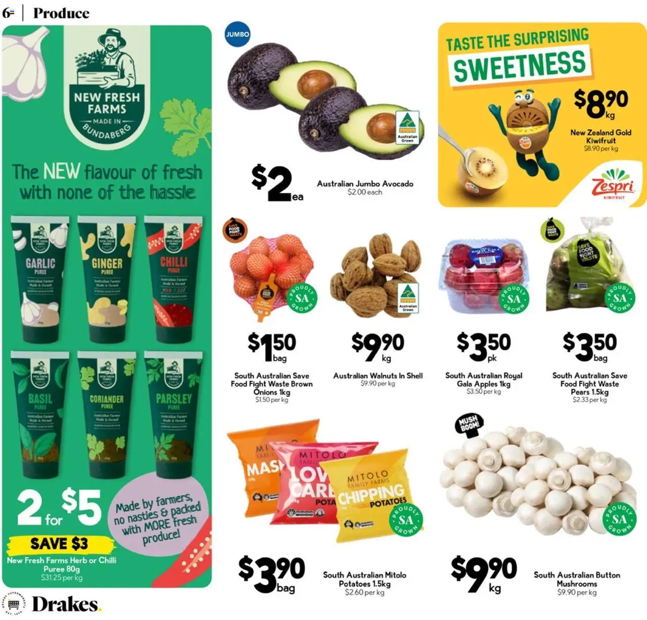 Drakes catalogue - valid from 02.07.2025 | Page: 6 | Products: Mushrooms, Onions, Garlic, Chilli