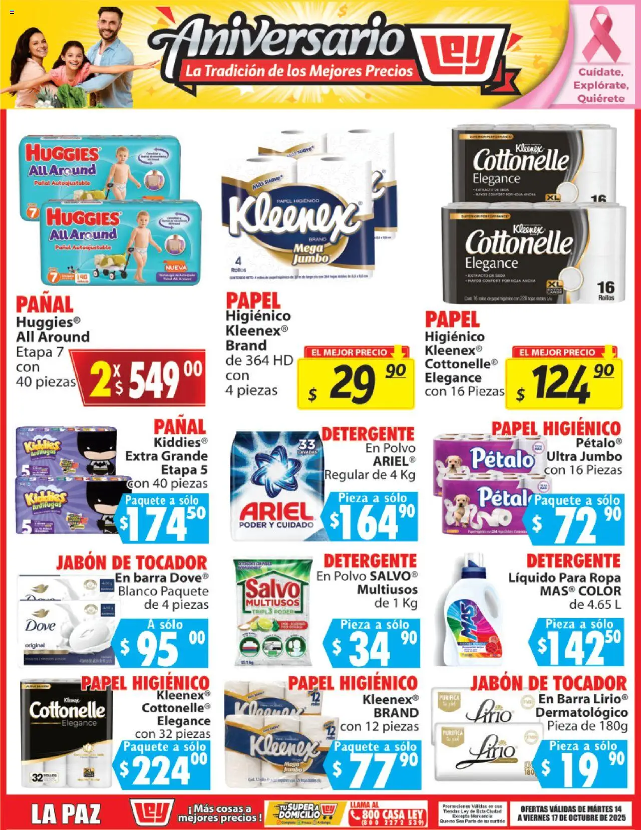 Nuevas ofertas de Casa Ley válidas en toda la República Mexicana desde el 14.10.2025. ¡Encuentra las mejores ofertas en Casa Ley - Folleto Autoservicio! | Página: 5 | Productos: Detergente, Papel higiénico, Barra, Polvo