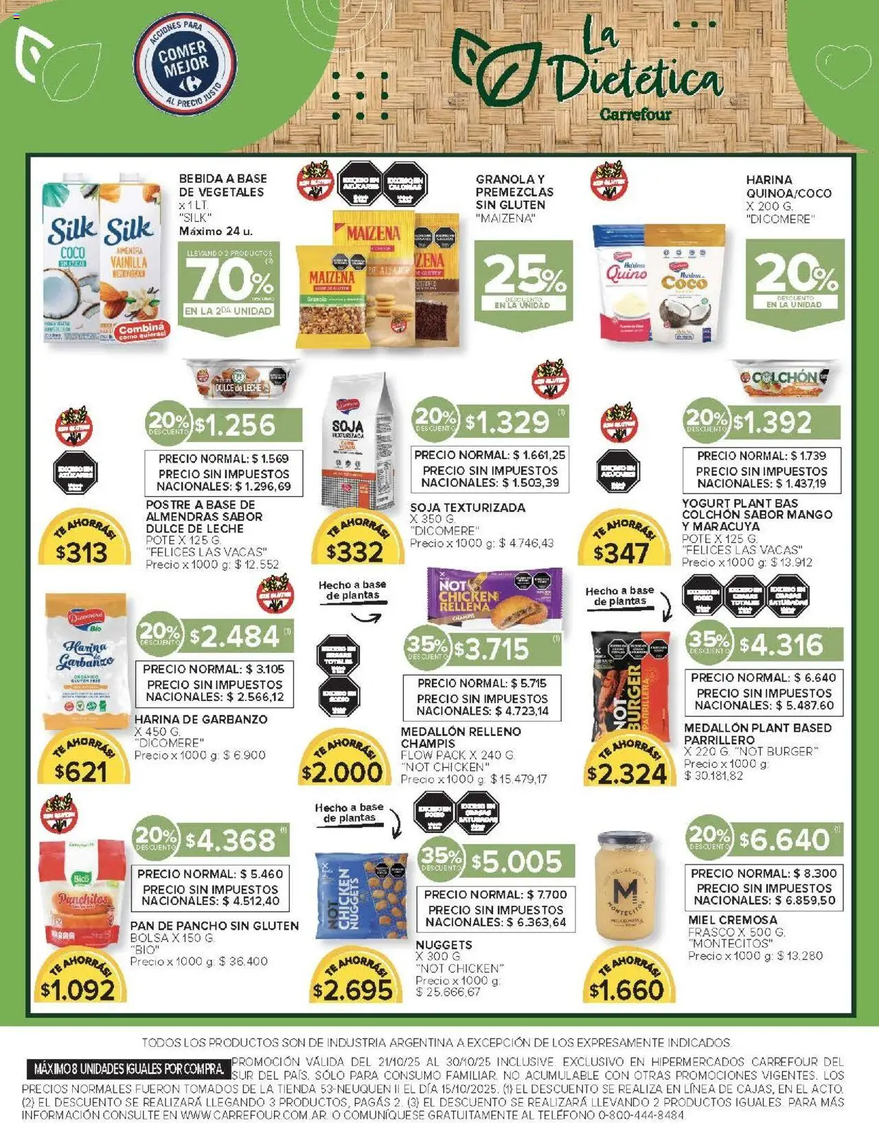 Carrefour - Ofertas - Chubut │ válido desde el 21.10.2025 | Página: 17 | Productos: Almendras, Dulce de leche, Frasco, Leche
