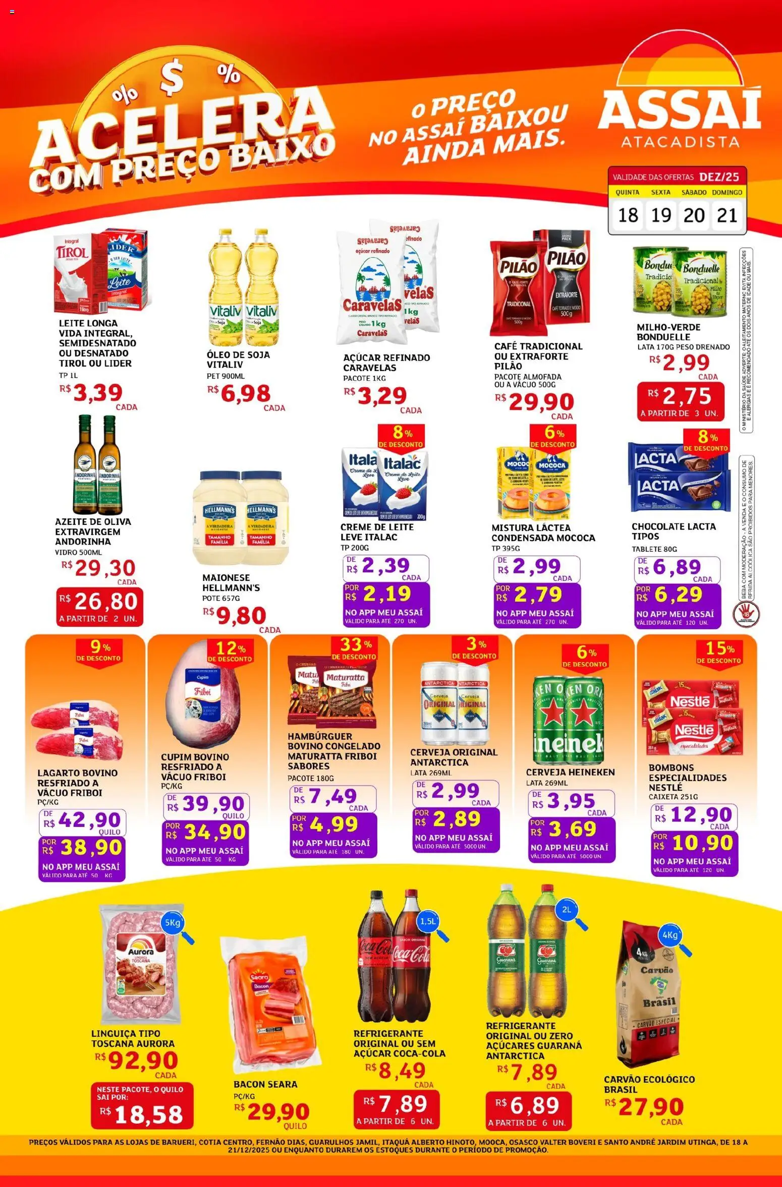 Assaí Atacadista Folheto - válido de 18.12.2025 | Página: 1 | Produtos: Guaraná, Linguiça, Açúcar, Maionese