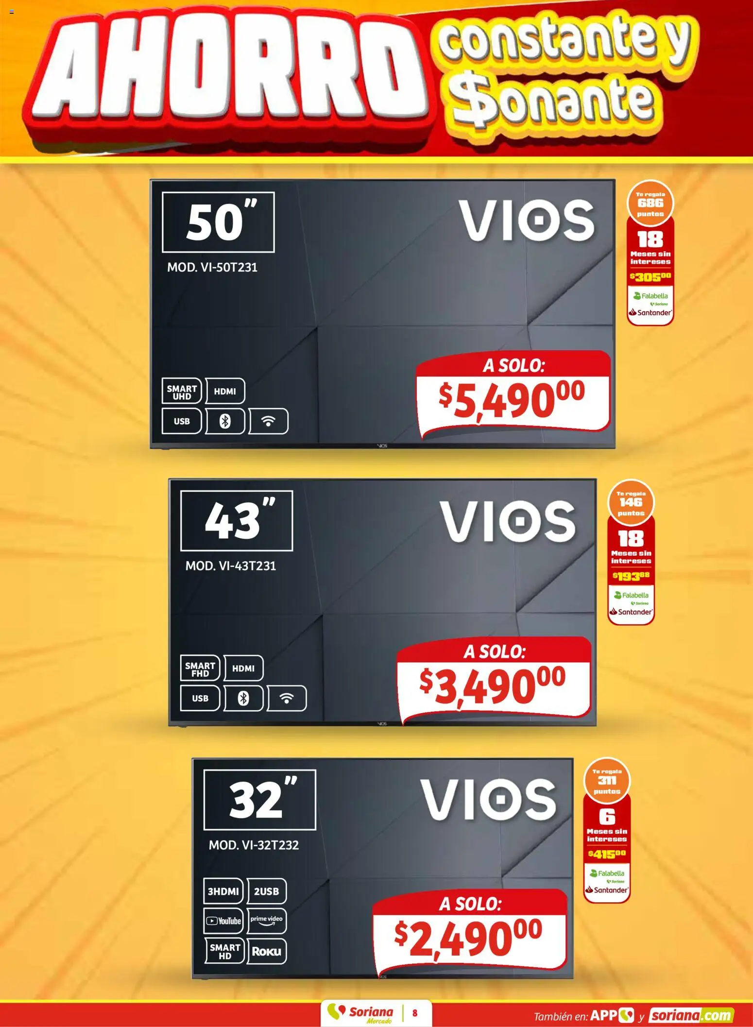 Nuevas ofertas de Soriana válidas en toda la República Mexicana desde el 12.02.2026. ¡Encuentra las mejores ofertas en Soriana - Fin de Semana Mercado: Nuevo León! | Página: 8 | Productos: Té, Video