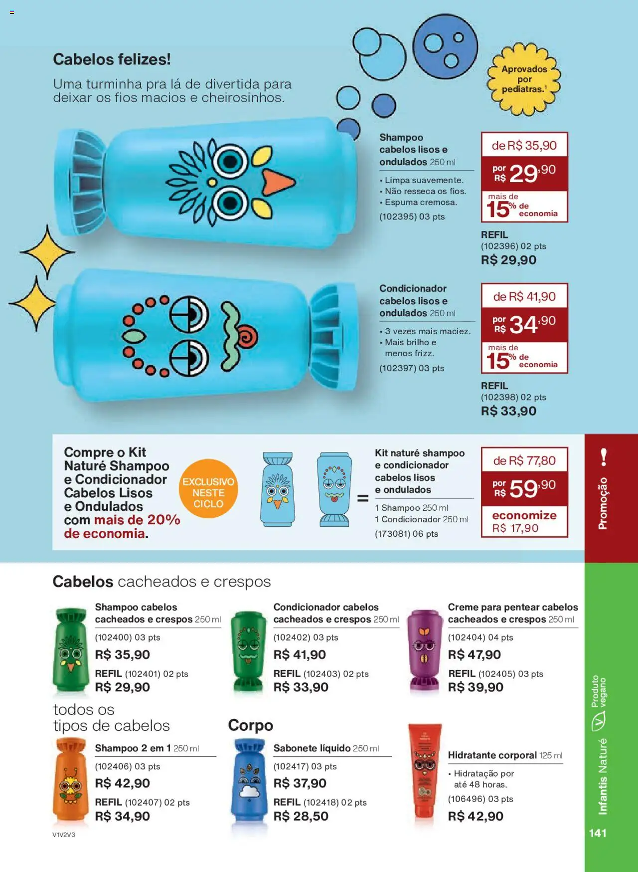 Natura Folheto - válido de 05.06.2025 | Página: 141 | Produtos: Shampoo, Condicionador, Creme para pentear, Sabonete líquido
