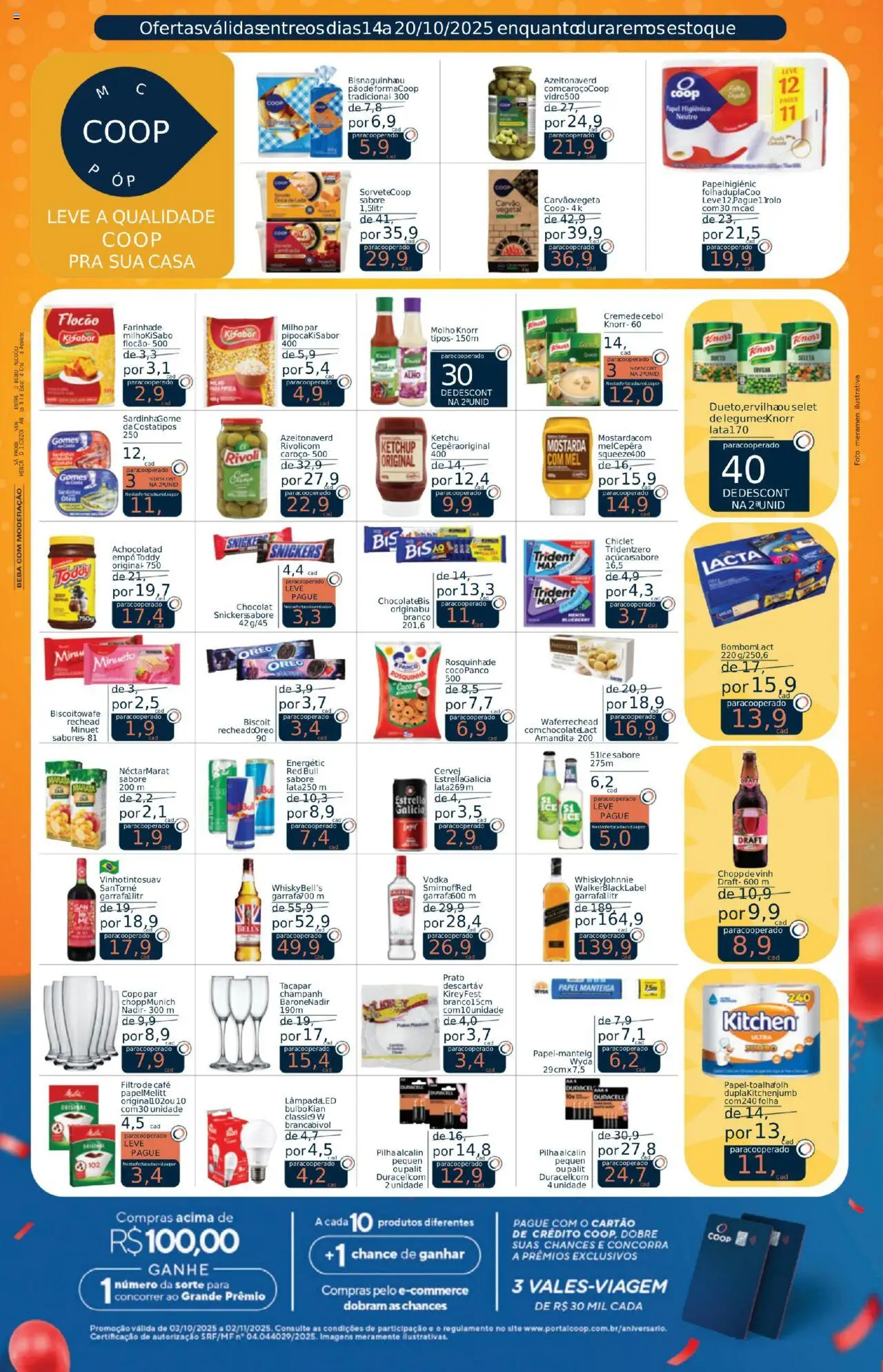 Coop Folheto - válido de 14.10.2025 | Página: 3 | Produtos: Óleo, Mel, Vodka, Rosquinha