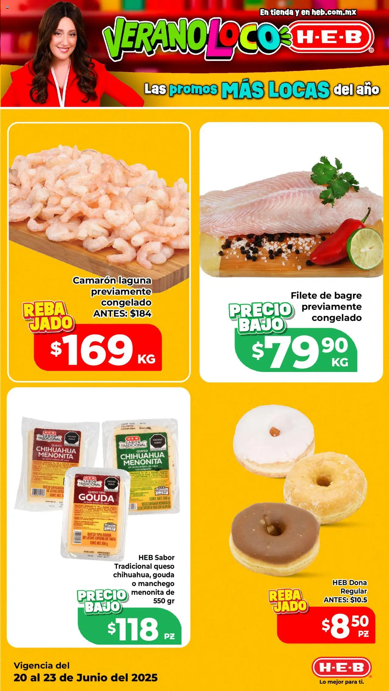 Nuevas ofertas de H-E-B válidas en toda la República Mexicana desde el 20.06.2025. ¡Encuentra las mejores ofertas en H-E-B folleto! | Página: 15 | Productos: Leche, Queso