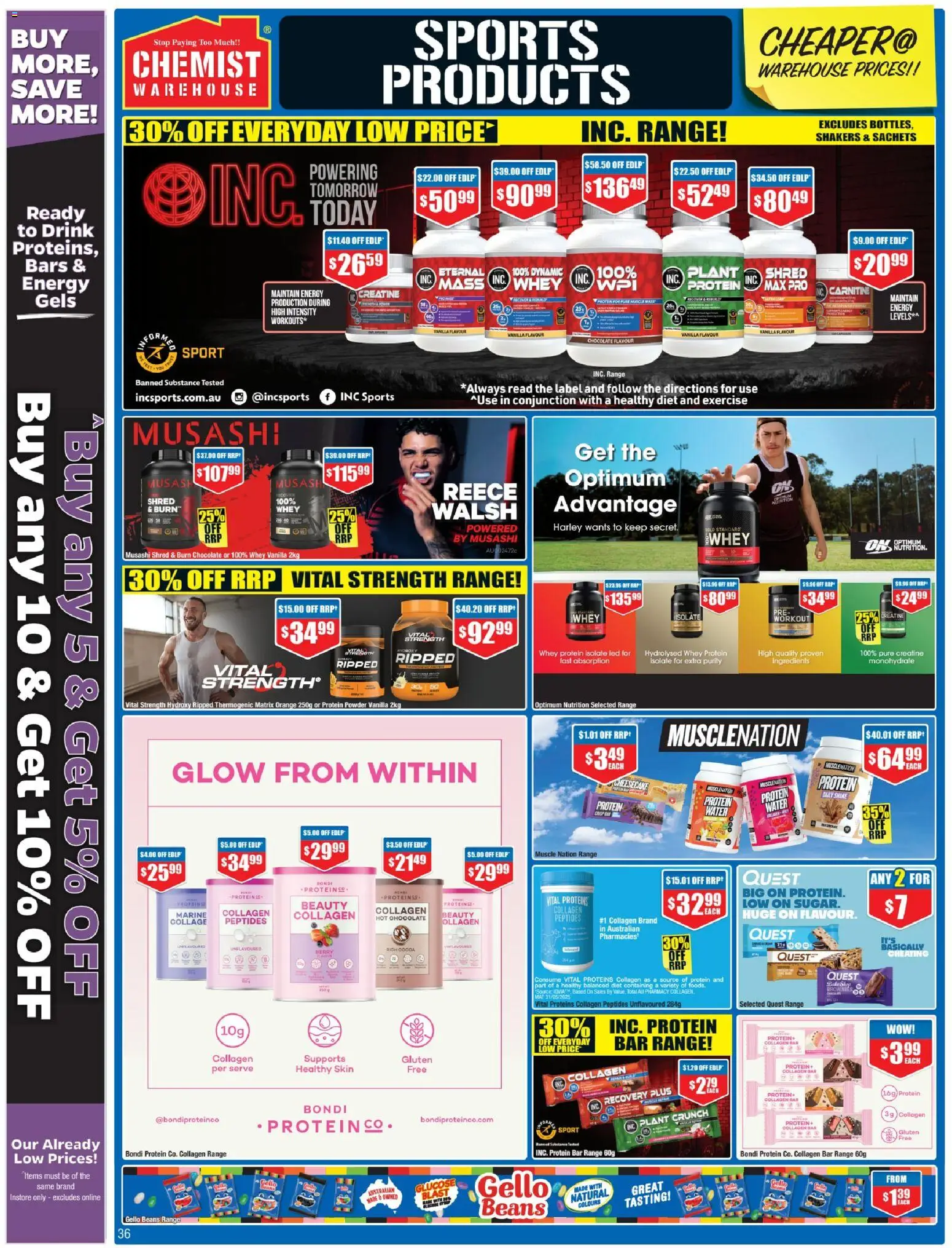 Chemist Warehouse catalogue - valid from 23.04.2026 | Page: 36 | Products: Cocoa, Chocolate, Water, Collagen