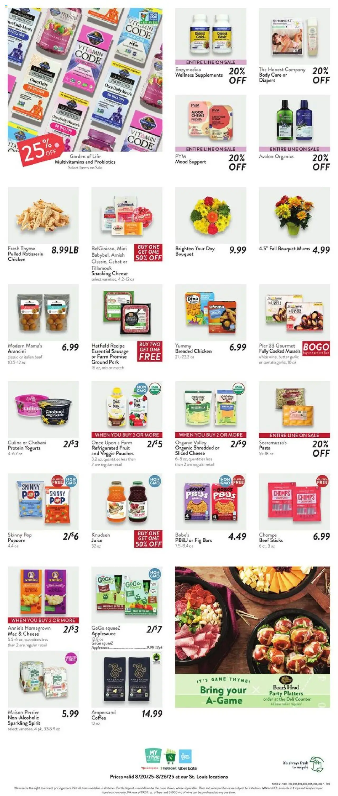 Fresh Thyme Weekly Ad - valid from 20.08.2025 | Page: 6 | Products: Juice, Beer, Pork, Beef