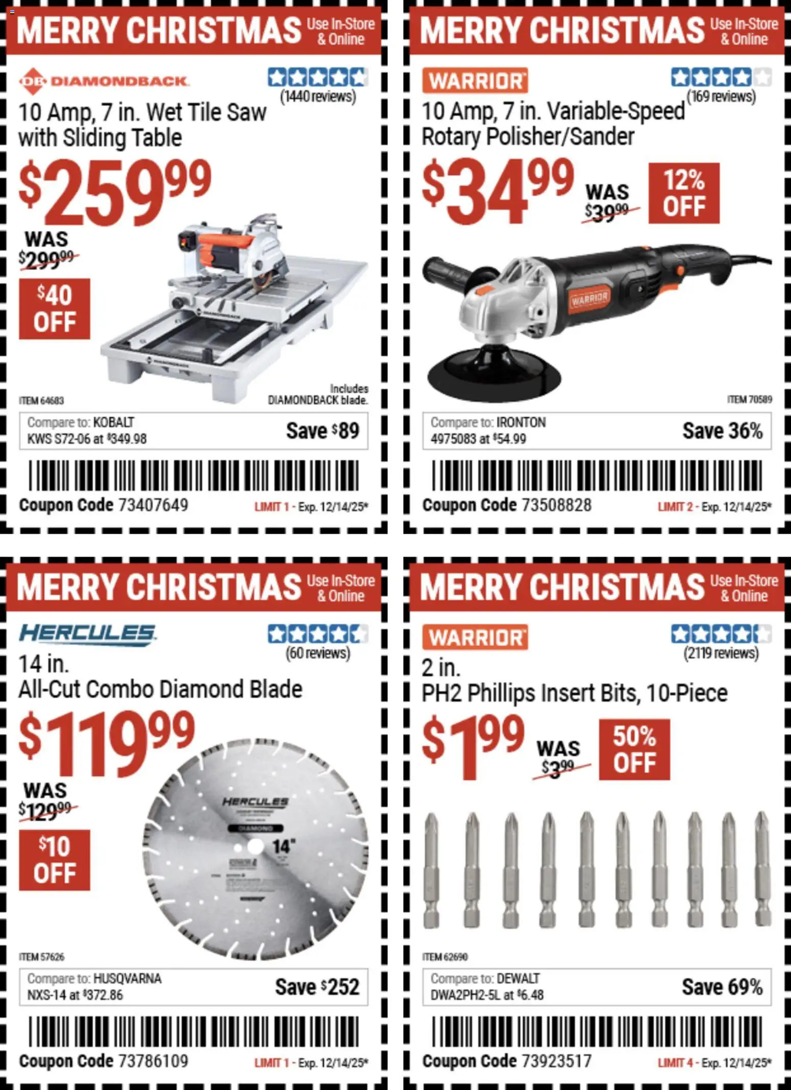 Harbor Freight Christmas Coupon Deals - valid from 02.12.2025 | Page: 19