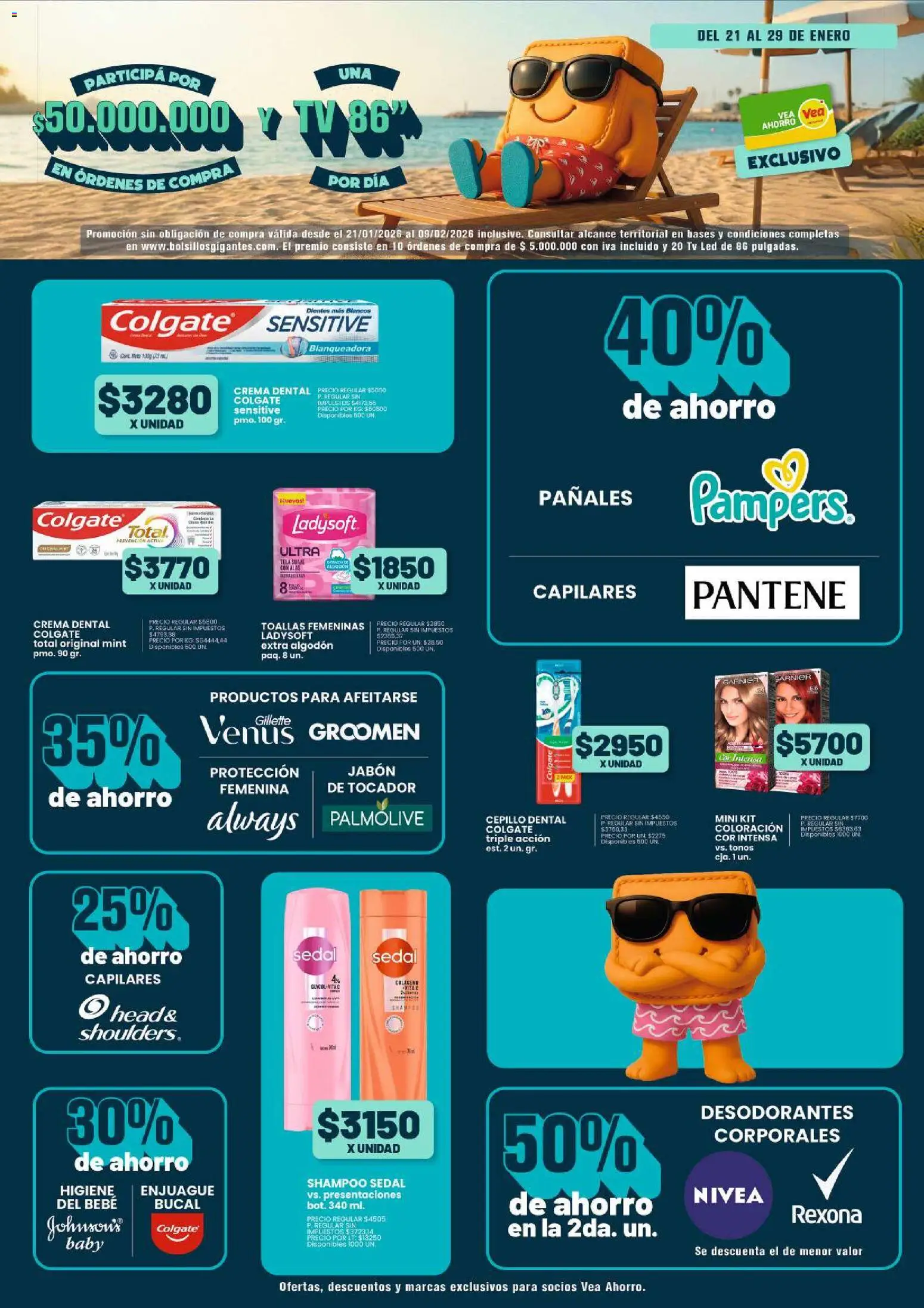 Vea - Folleto Nacional Vea Bolsillos Gigantes │ válido desde el 21.01.2026 | Página: 6 | Productos: Algodón, Toallas, Shampoo, Pañales