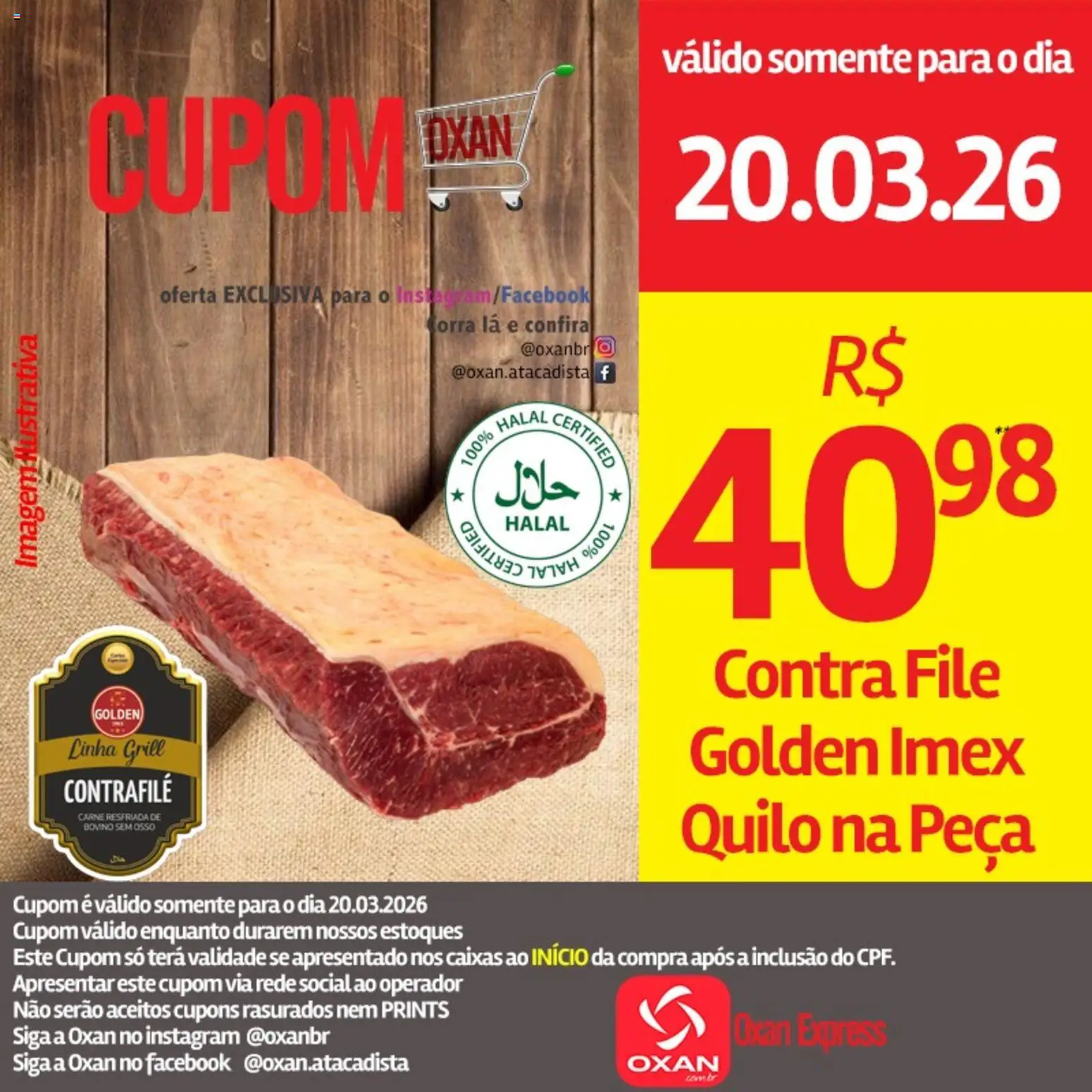 Oxan Atacadista Folheto - válido de 20.03.2026 | Página: 5 | Produtos: Grill, Contra filé, Carne