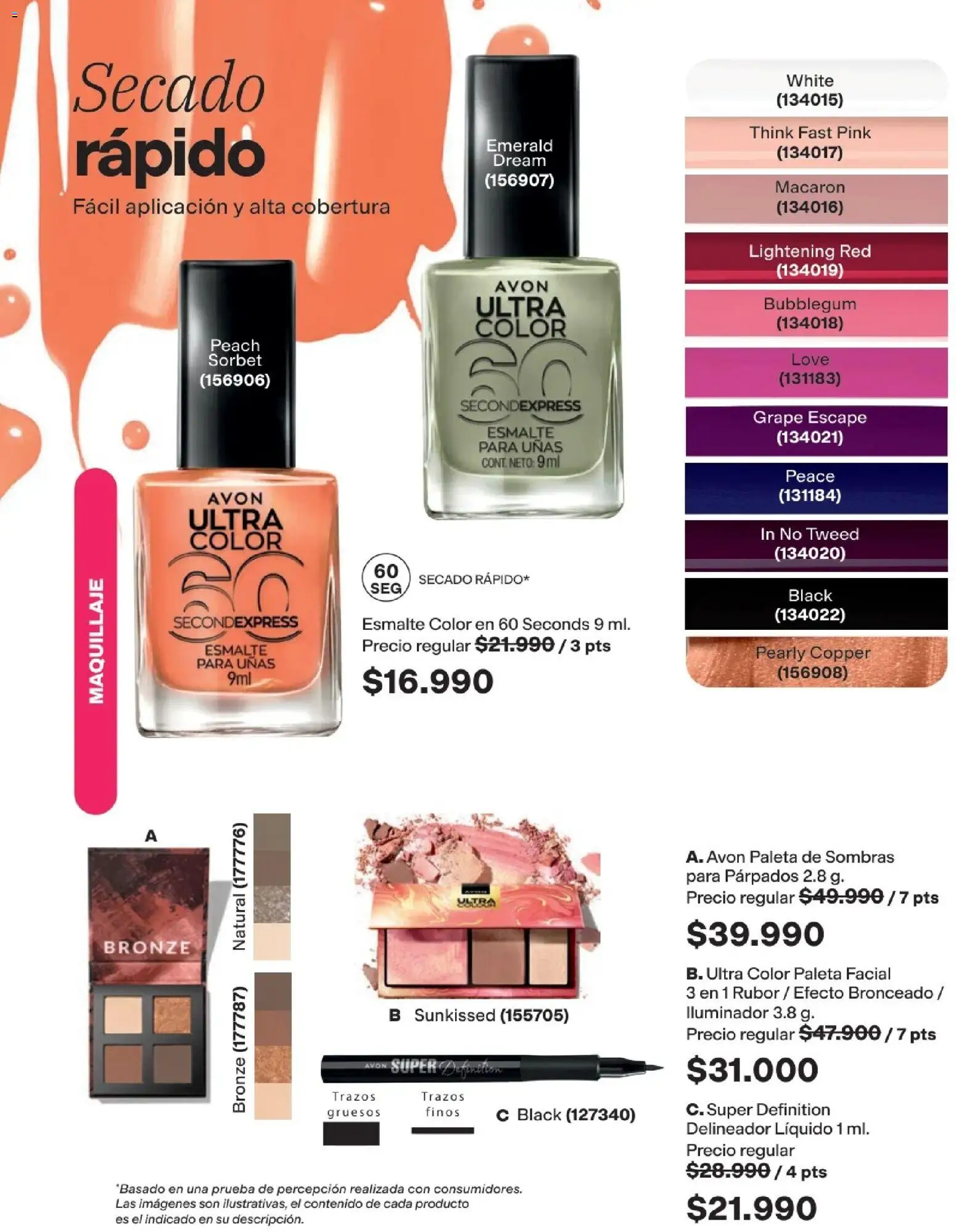 Avon revista - valida desde el 25.03.2026 | Página: 38 | Productos: Iluminador, Rubor, Maquillaje, Delineador