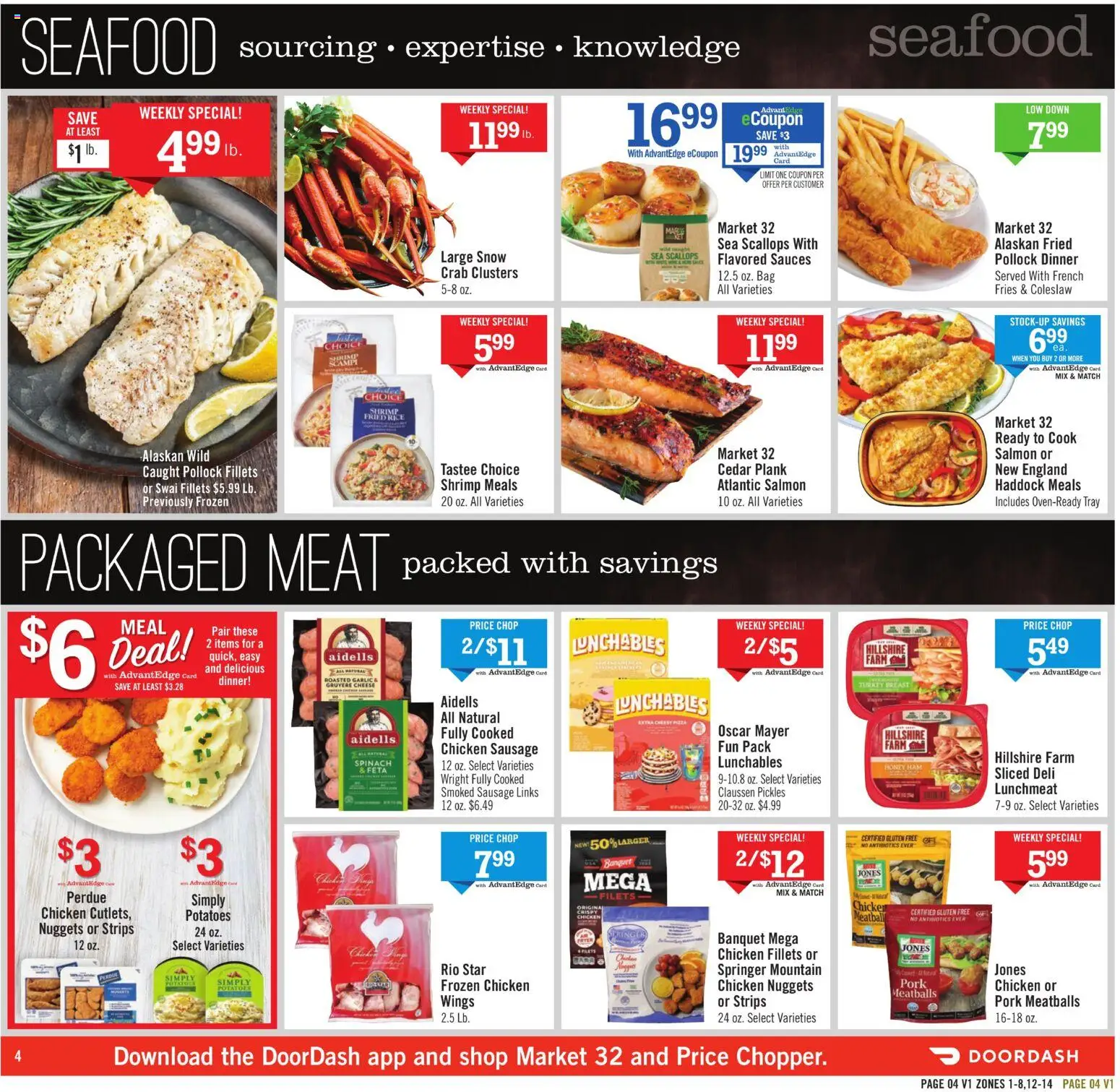Price Chopper Weekly Ad - valid from 05.04.2026 | Page: 4 | Products: Ham, Pork, Potatoes, Bag
