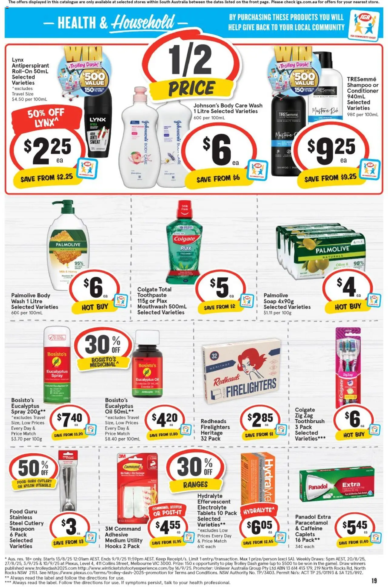 IGA catalogue - valid from 20.08.2025 | Page: 15 | Products: Household, Cleaner, Conditioner, Tie