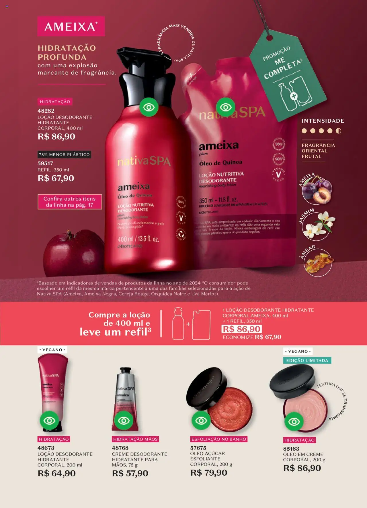O Boticário Folheto - válido de 11.08.2025 | Página: 15 | Produtos: Quinoa, Desodorante, Creme, Açúcar
