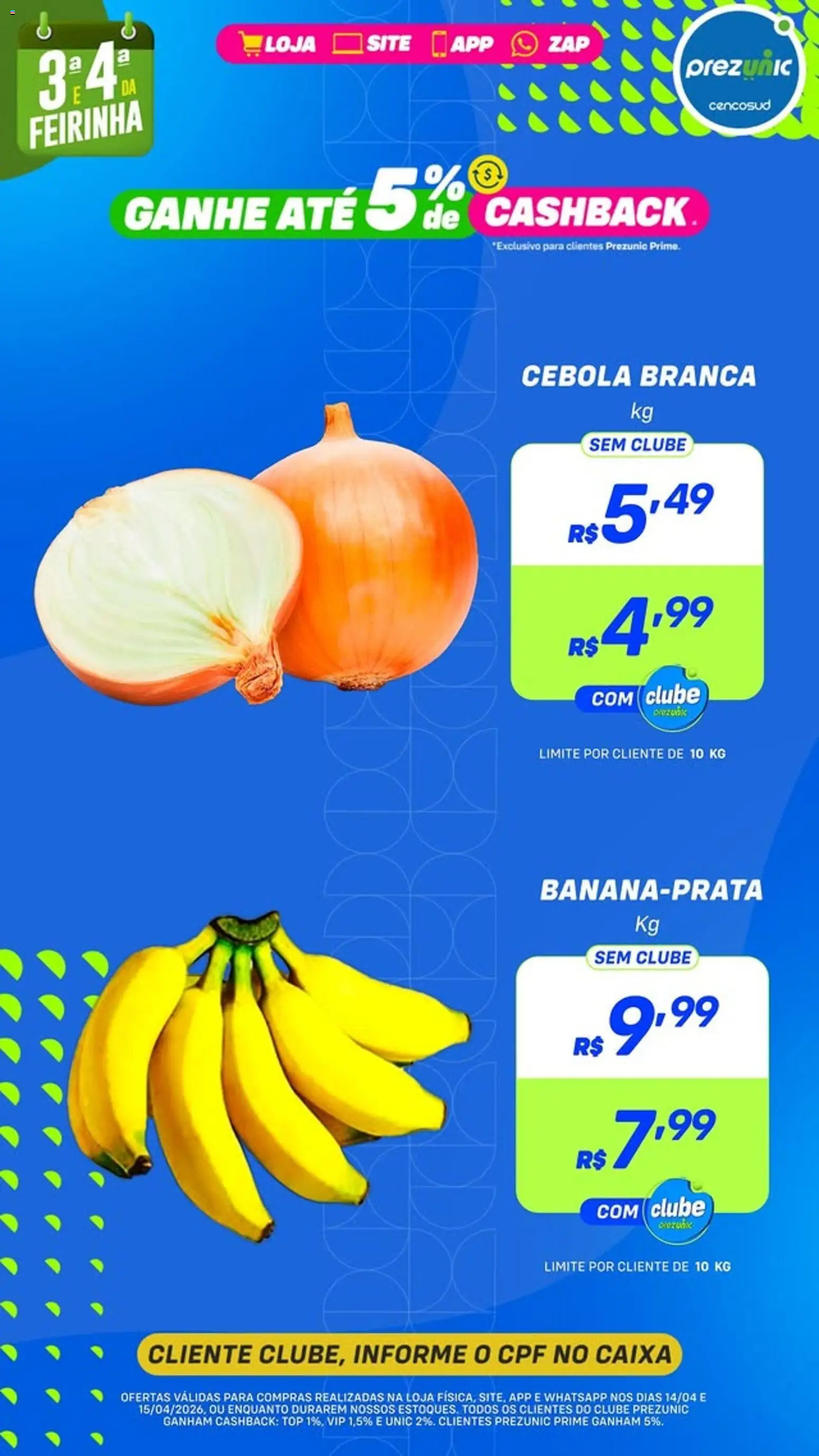 Prezunic Folheto - válido de 14.04.2026 | Página: 2 | Produtos: Cebola, Caixa