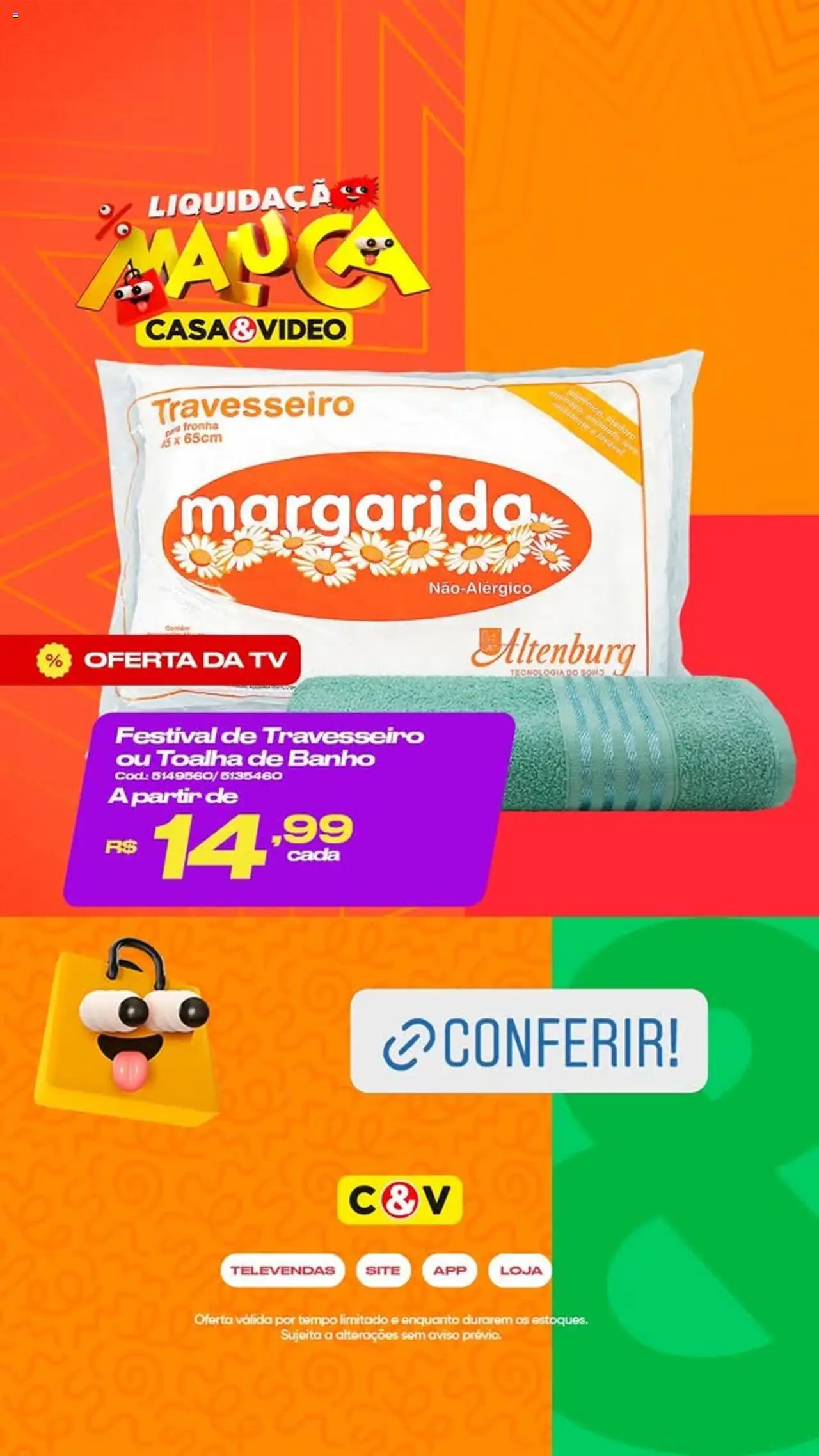 Casa e Video Folheto - válido de 09.07.2025 | Página: 12 | Produtos: Travesseiro, Tv, Toalha de banho, Fronha