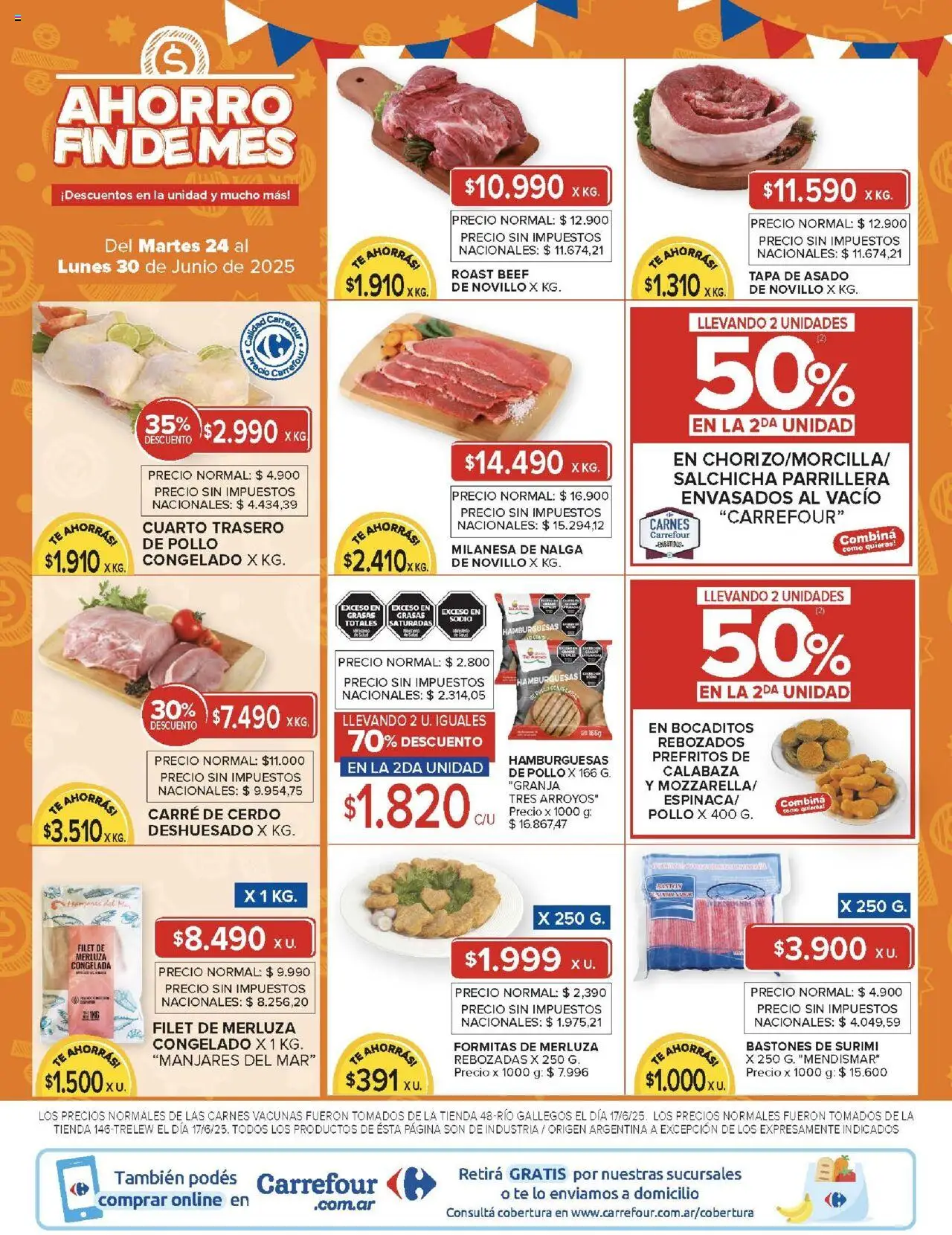 Carrefour Market catálogo - Chubut │ válido desde el 24.06.2025 | Página: 2 | Productos: Pollo, Salchicha, Cerdo, Té