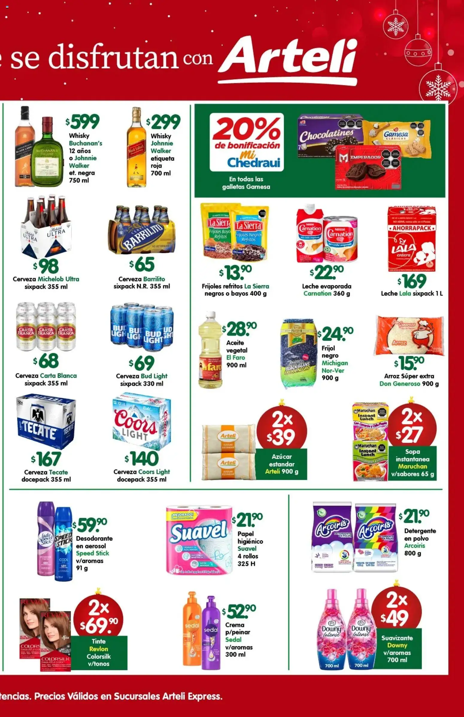 Nuevas ofertas de Arteli válidas en toda la República Mexicana desde el 22.12.2025. ¡Encuentra las mejores ofertas en Arteli folleto Express! | Página: 2 | Productos: Detergente, Arroz, Galletas, Whisky
